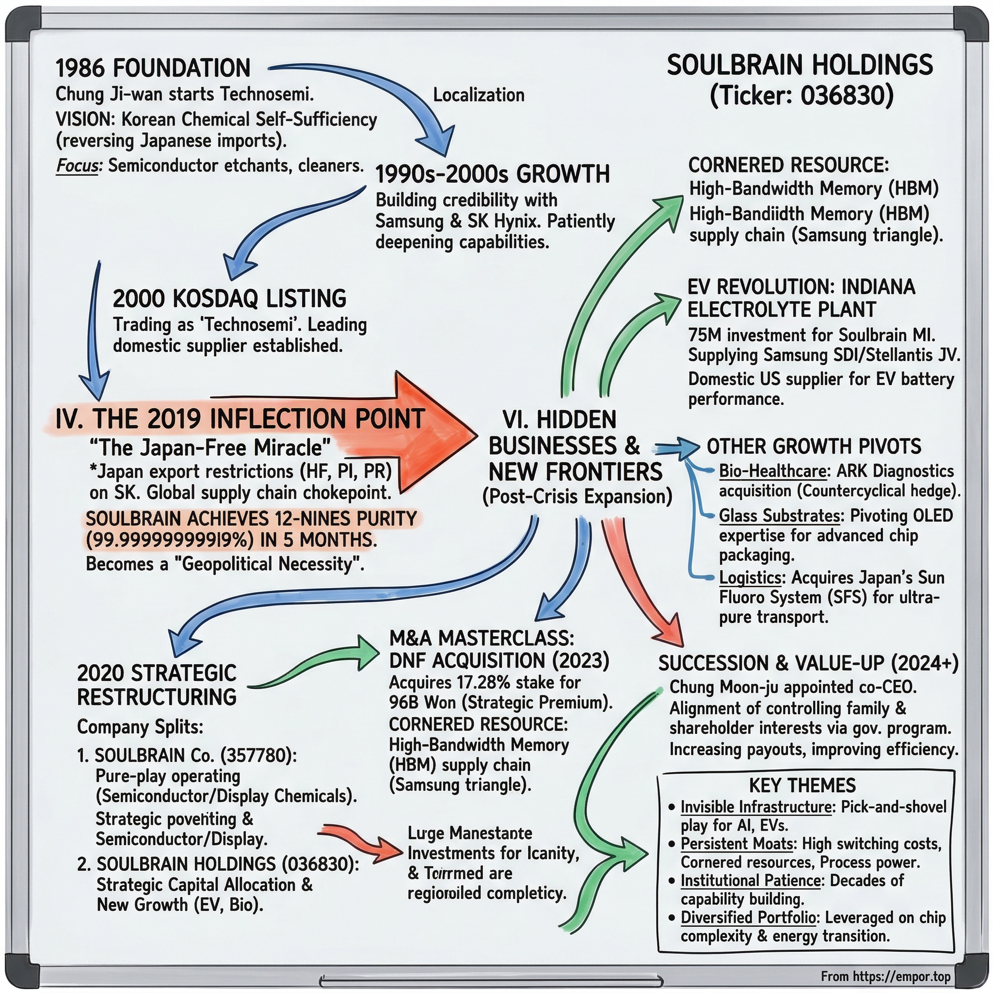 Soulbrain Holdings visual story map