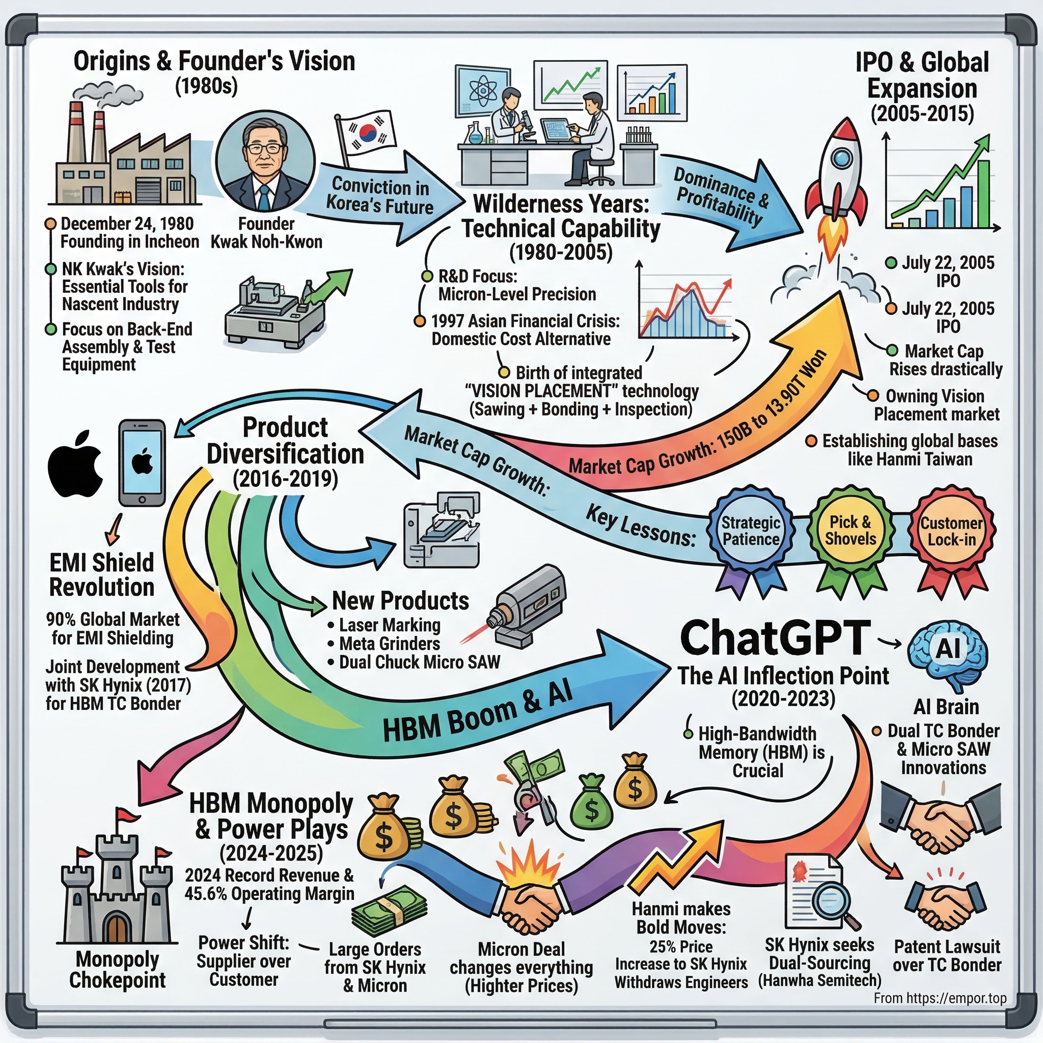 Hanmi Semiconductor visual story map