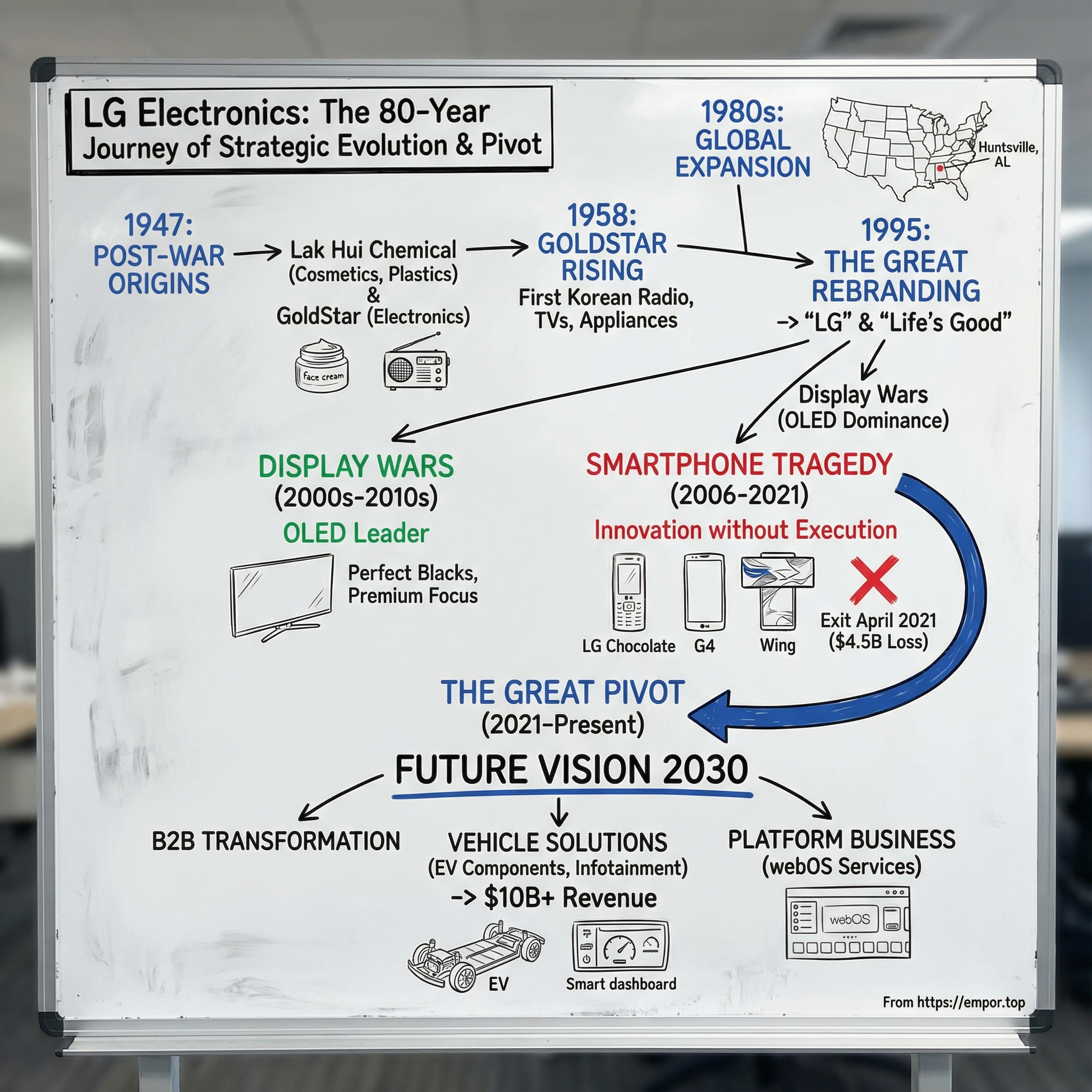 LG Electronics Inc. visual story map
