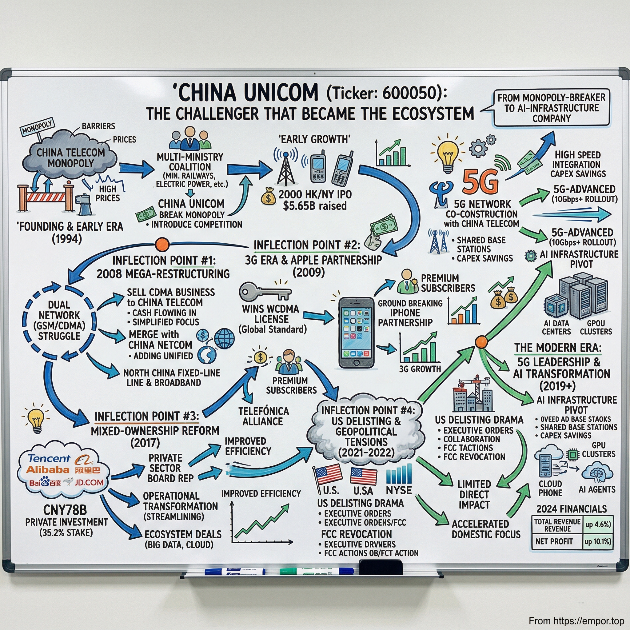 China Unicom (Hong Kong) Limited visual story map