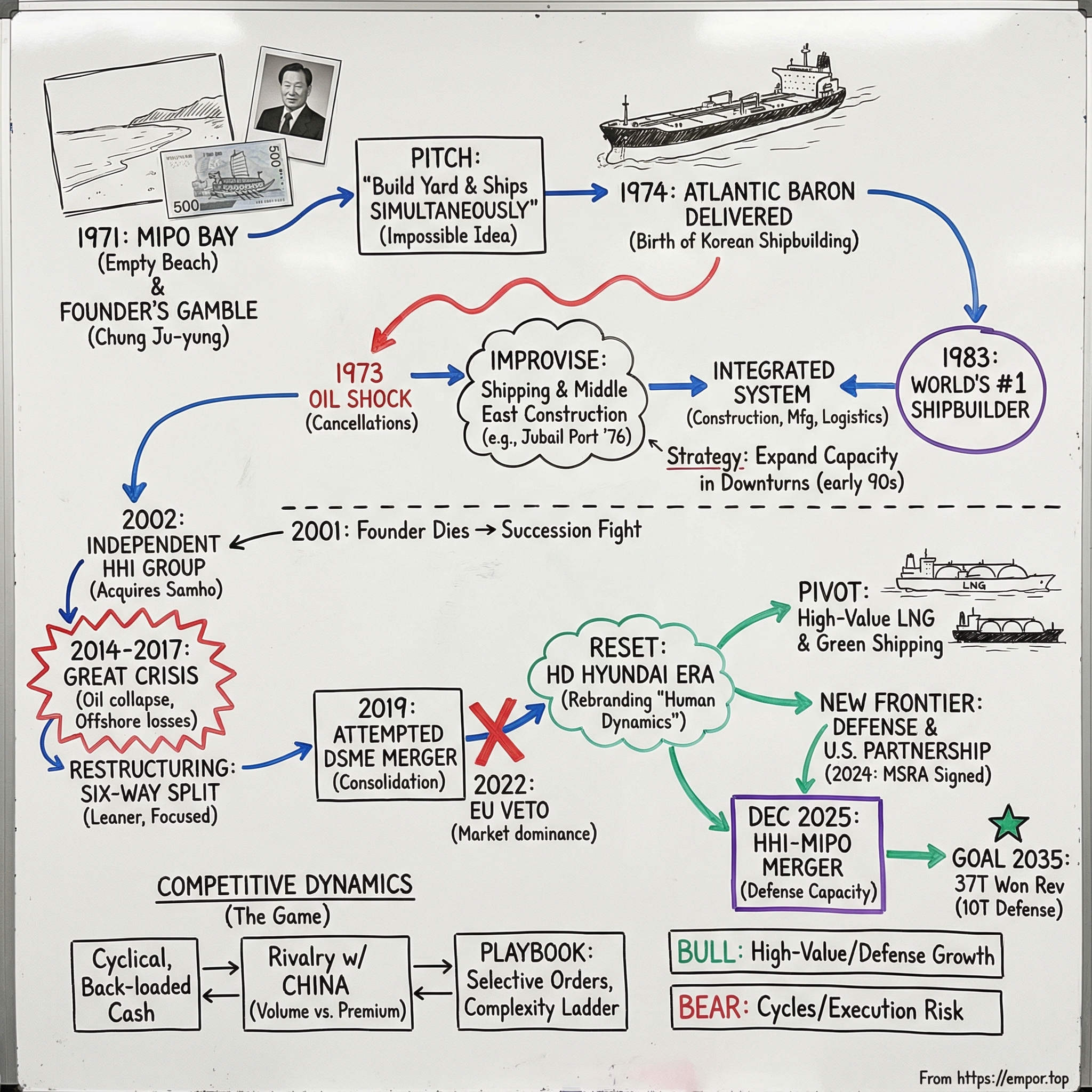 HD Hyundai Heavy Industries Co. Ltd. visual story map