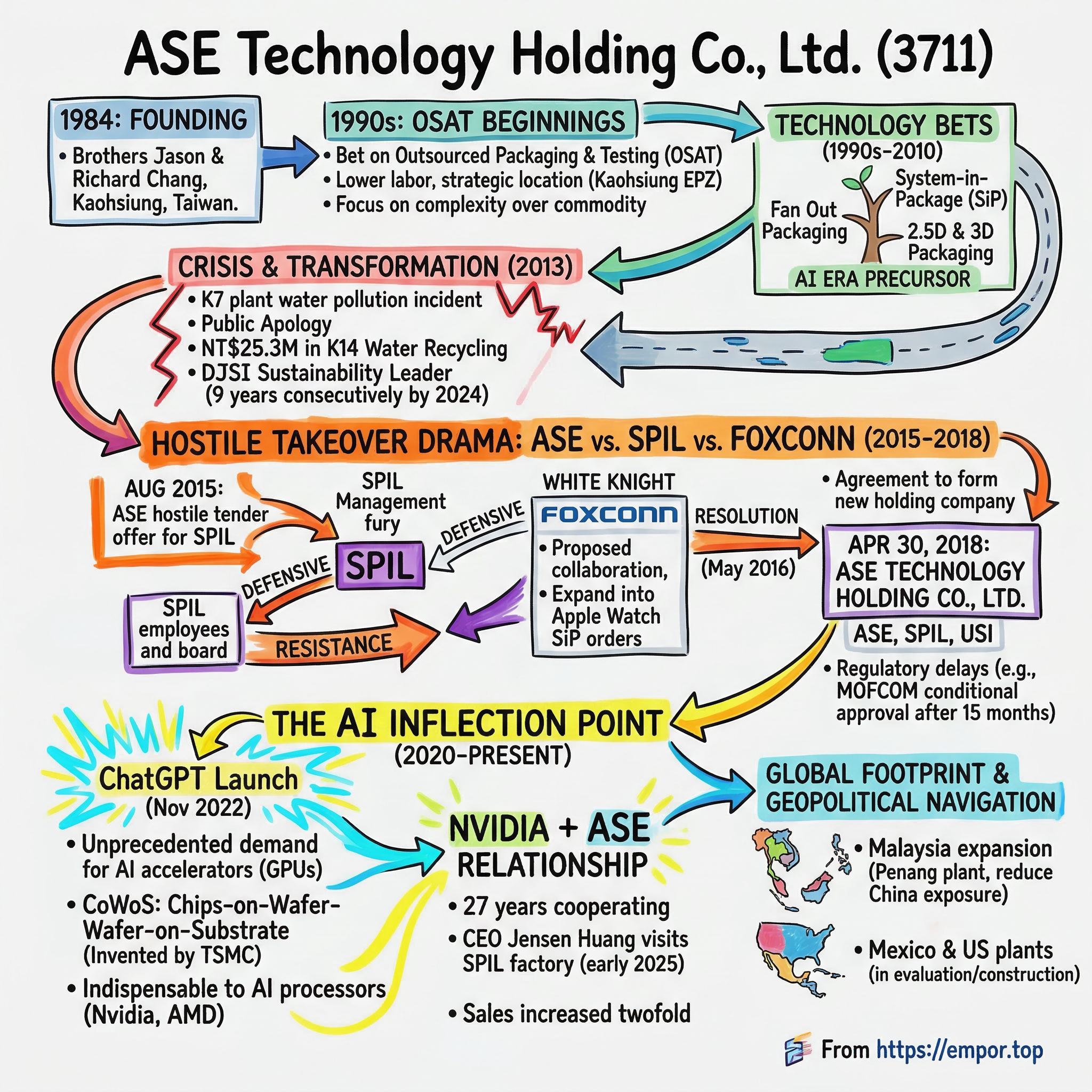 ASE Technology Holding Co., Ltd. visual story map