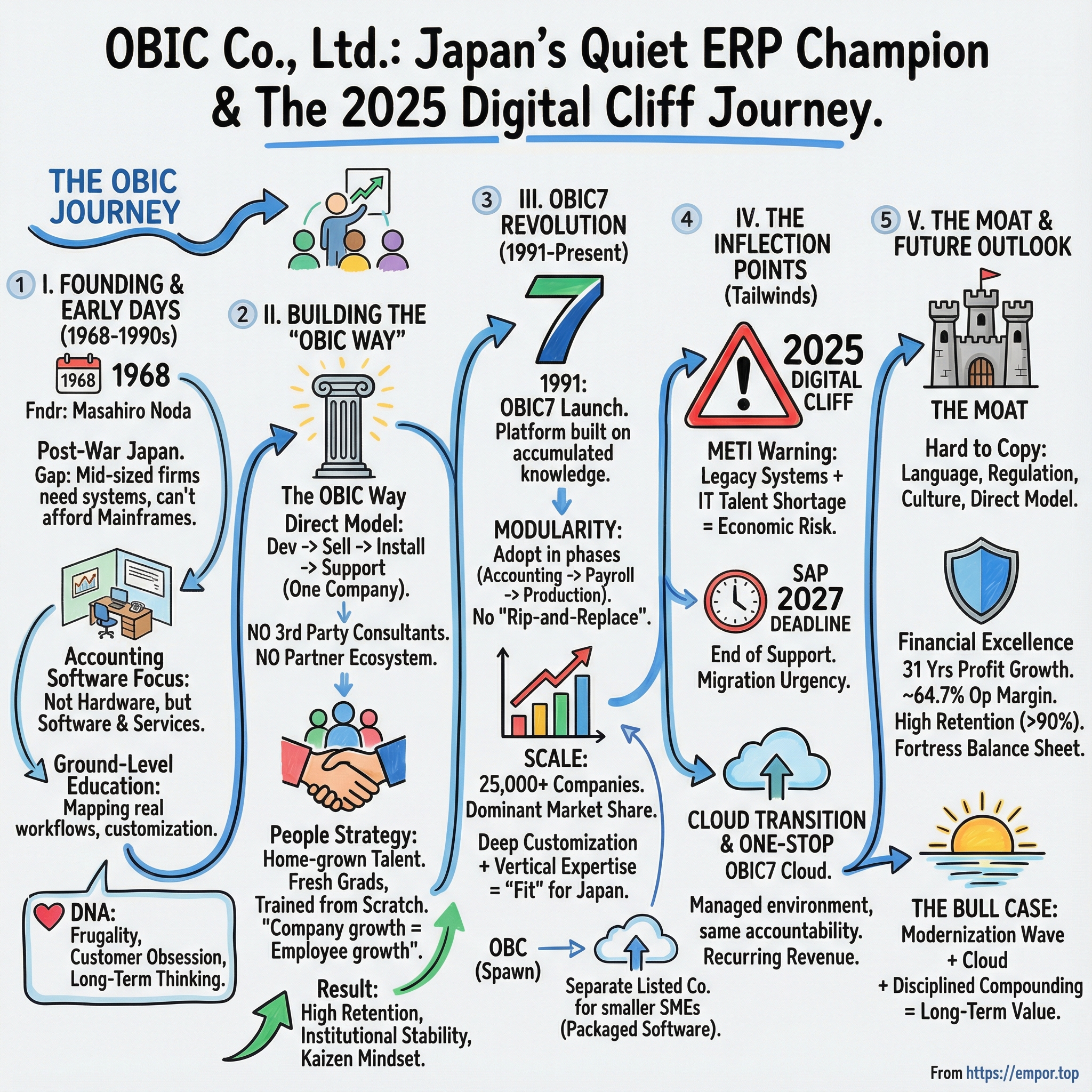 Obic Co. Ltd. visual story map