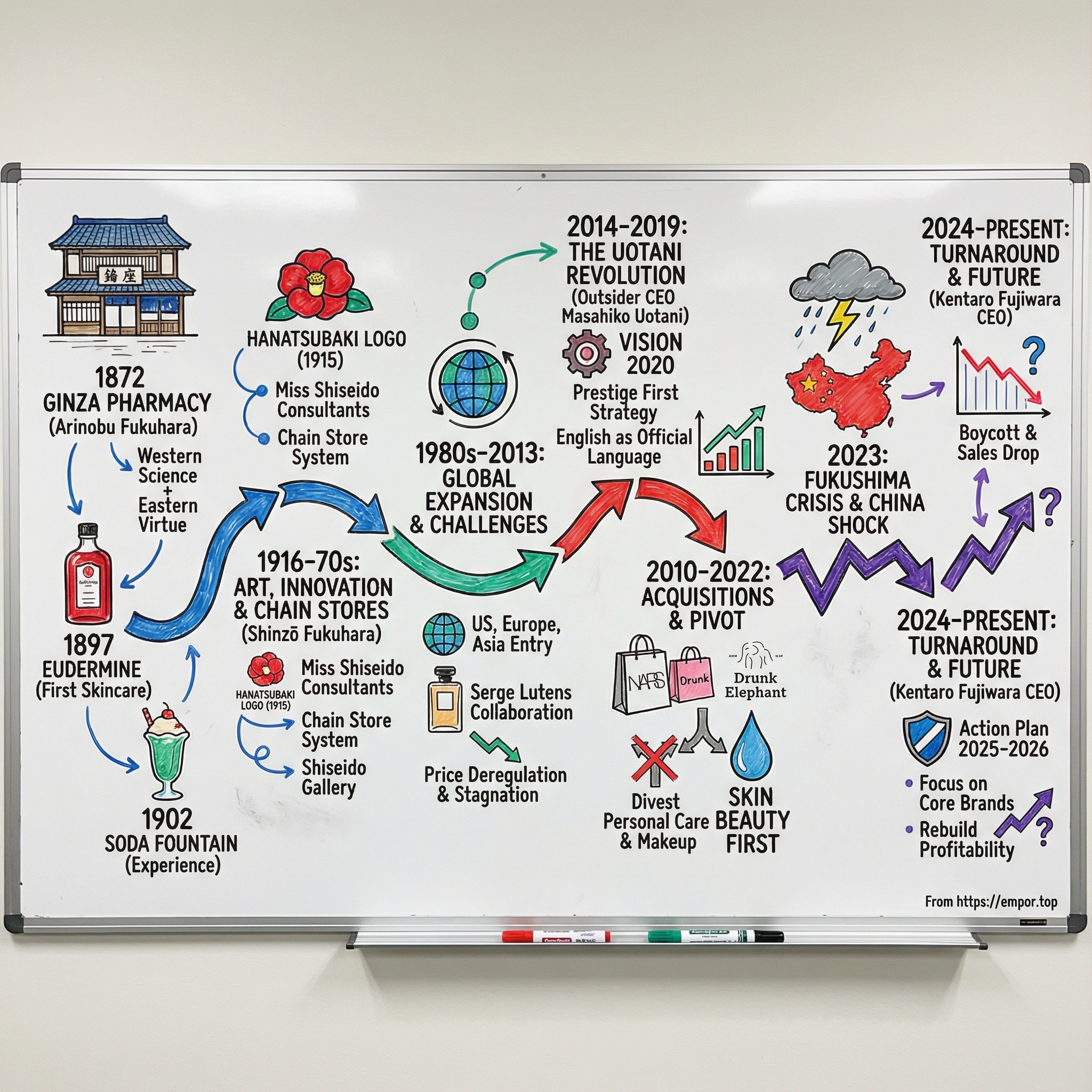 Shiseido Co. Ltd. visual story map
