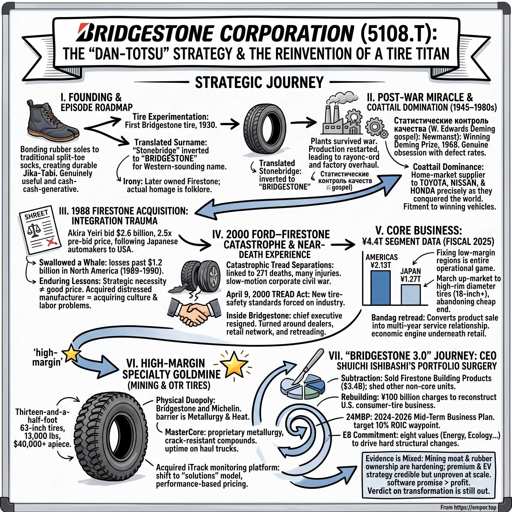 Bridgestone Corporation visual story map