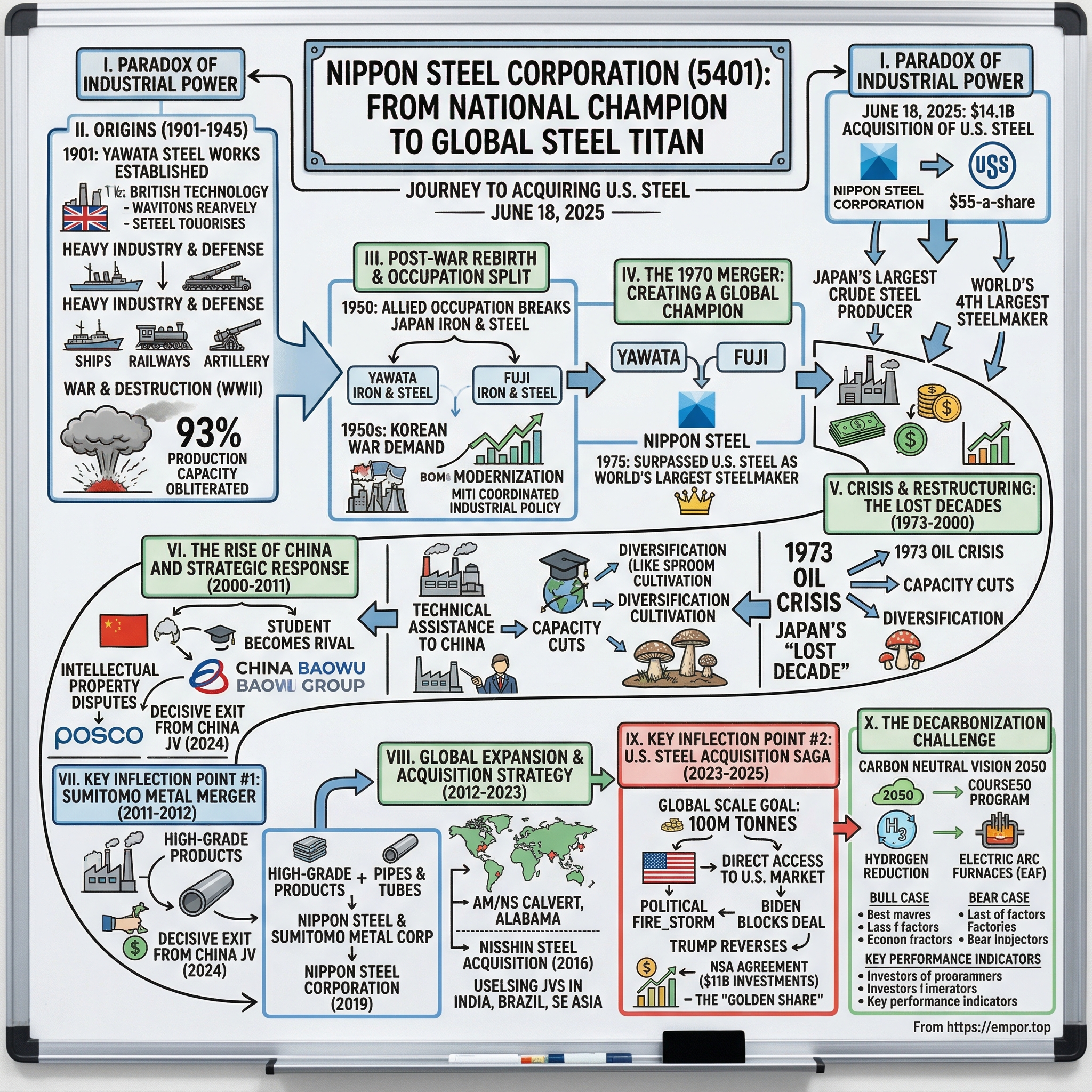 Nippon Steel Corporation visual story map