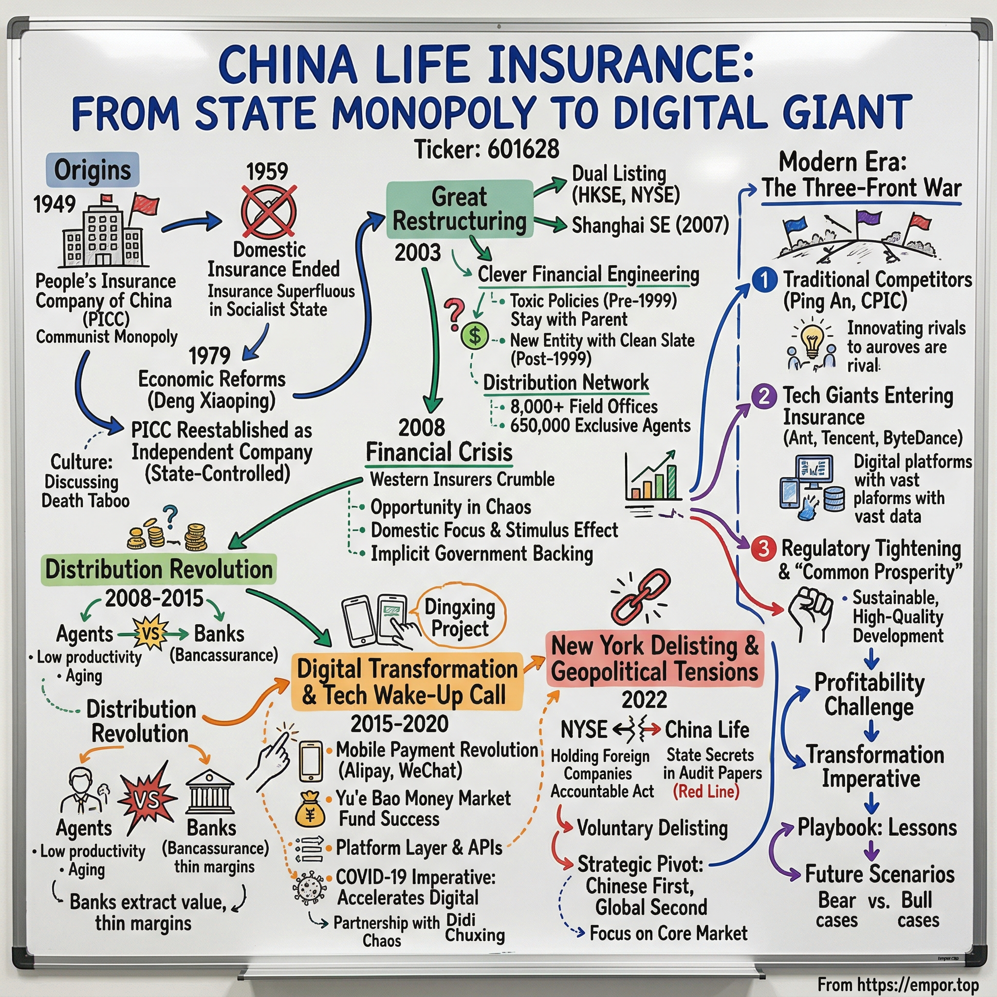 China Life Insurance visual story map