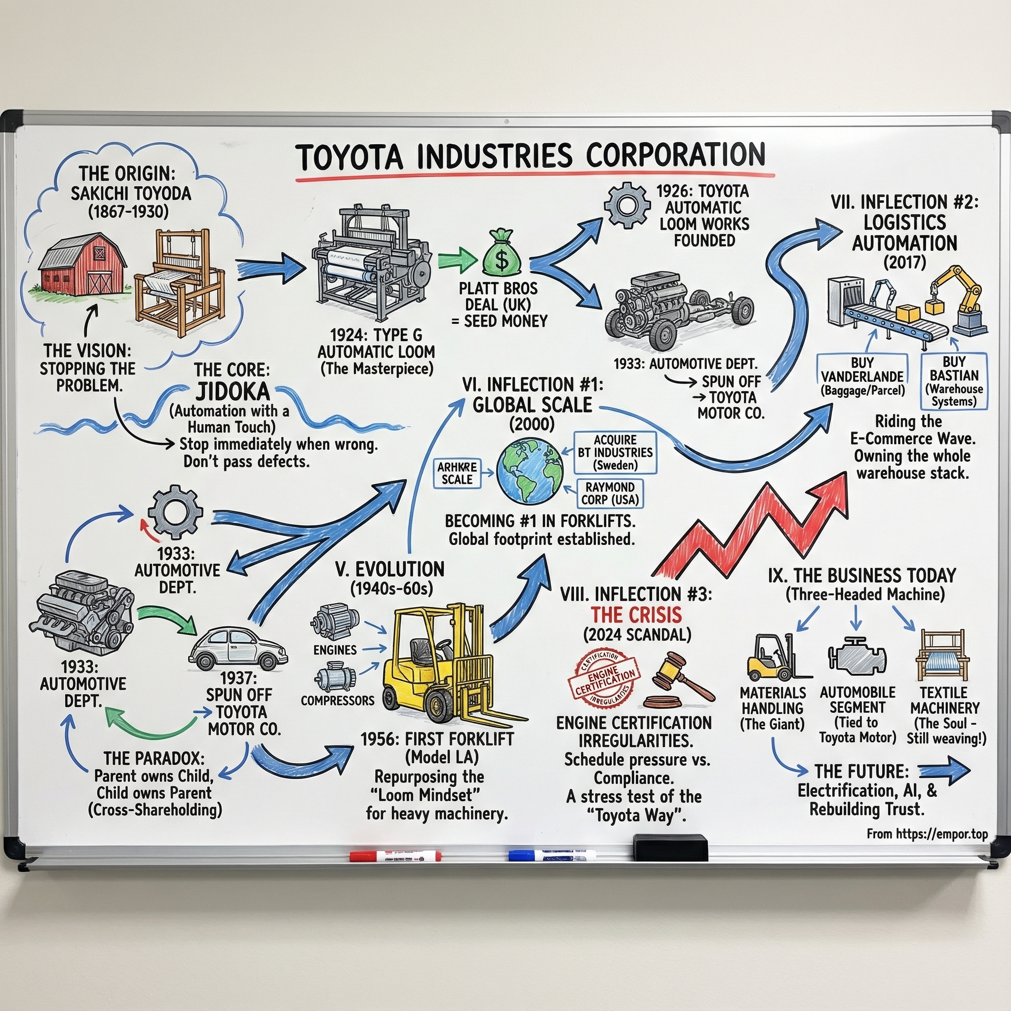 Toyota Industries Corp. visual story map