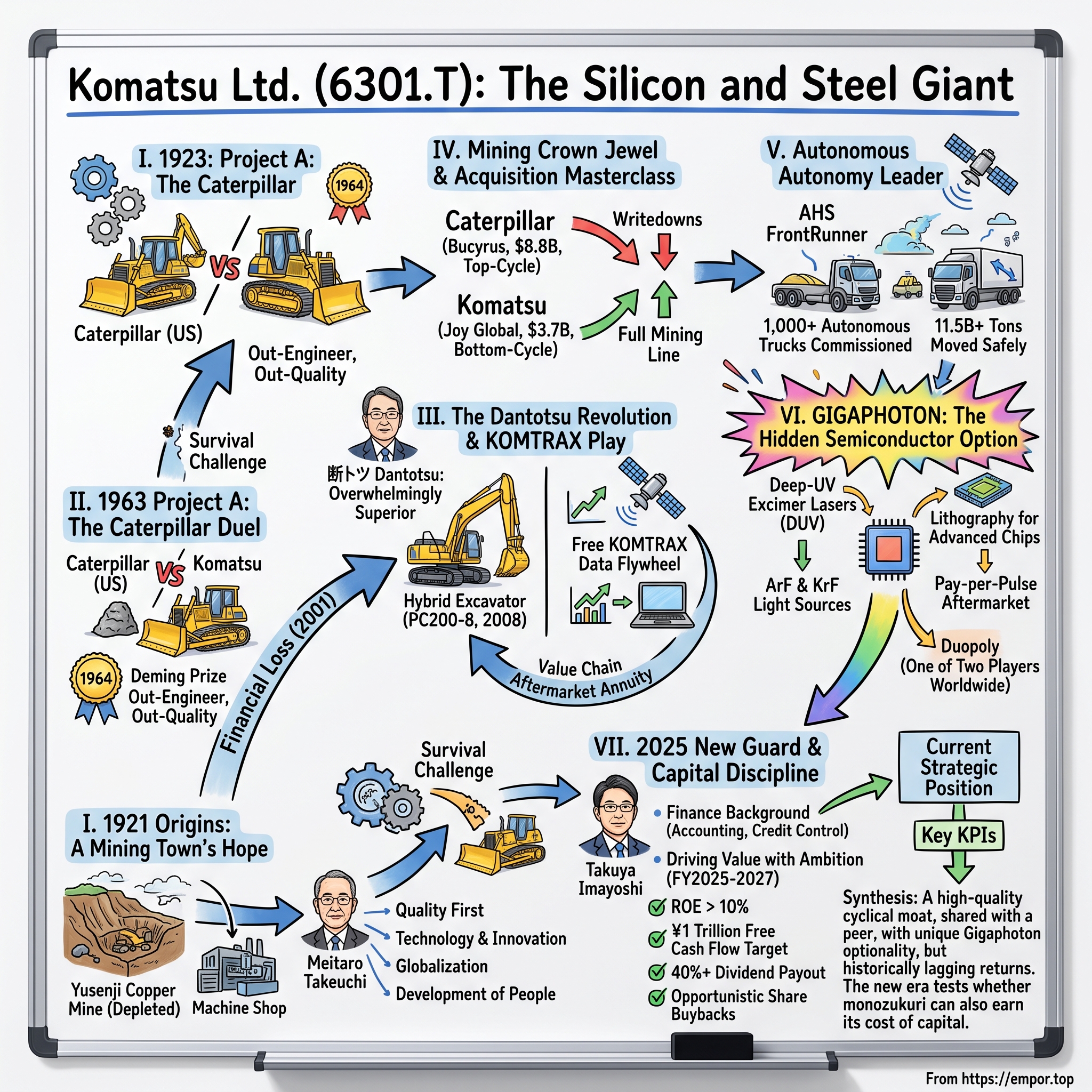Komatsu Ltd. visual story map
