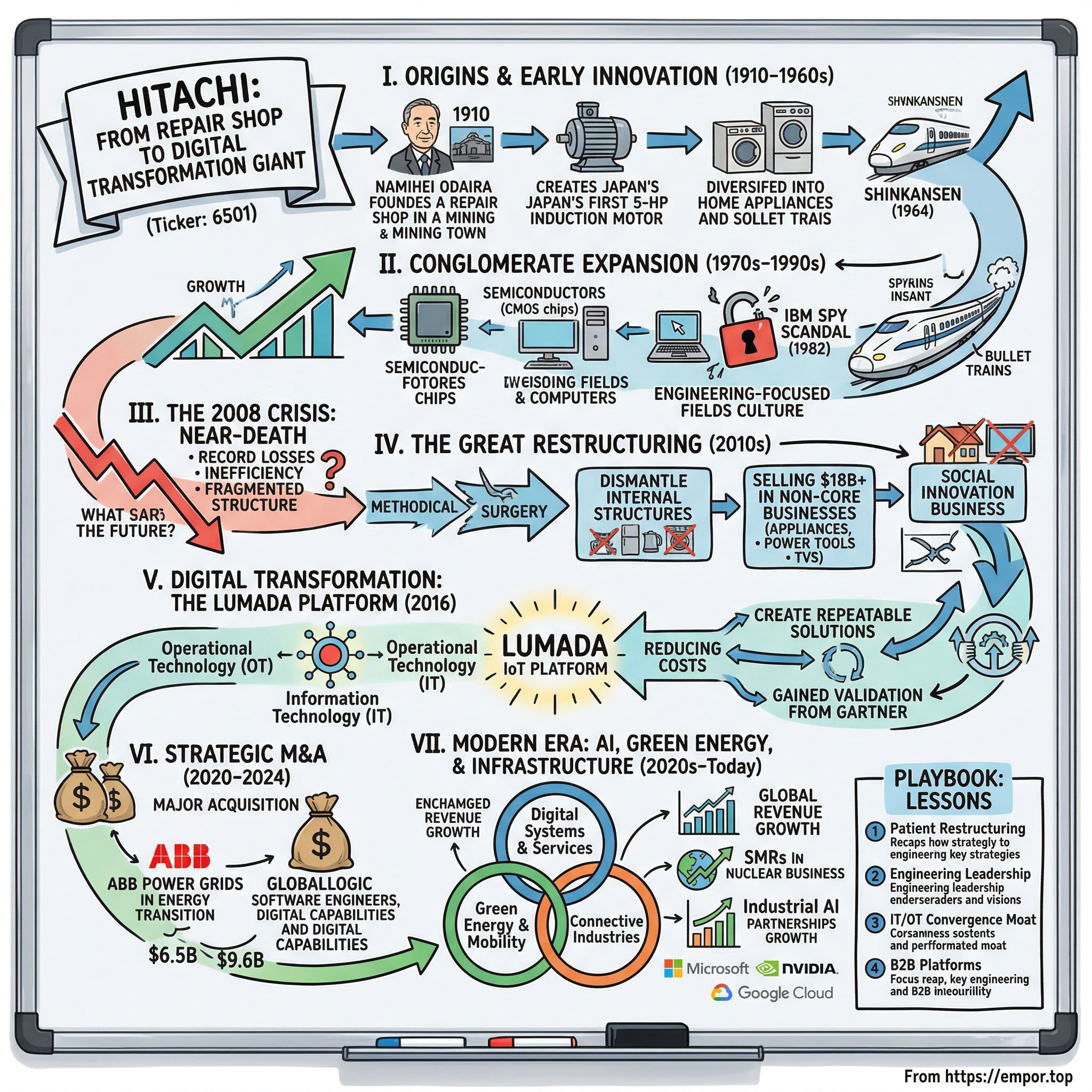 Hitachi visual story map
