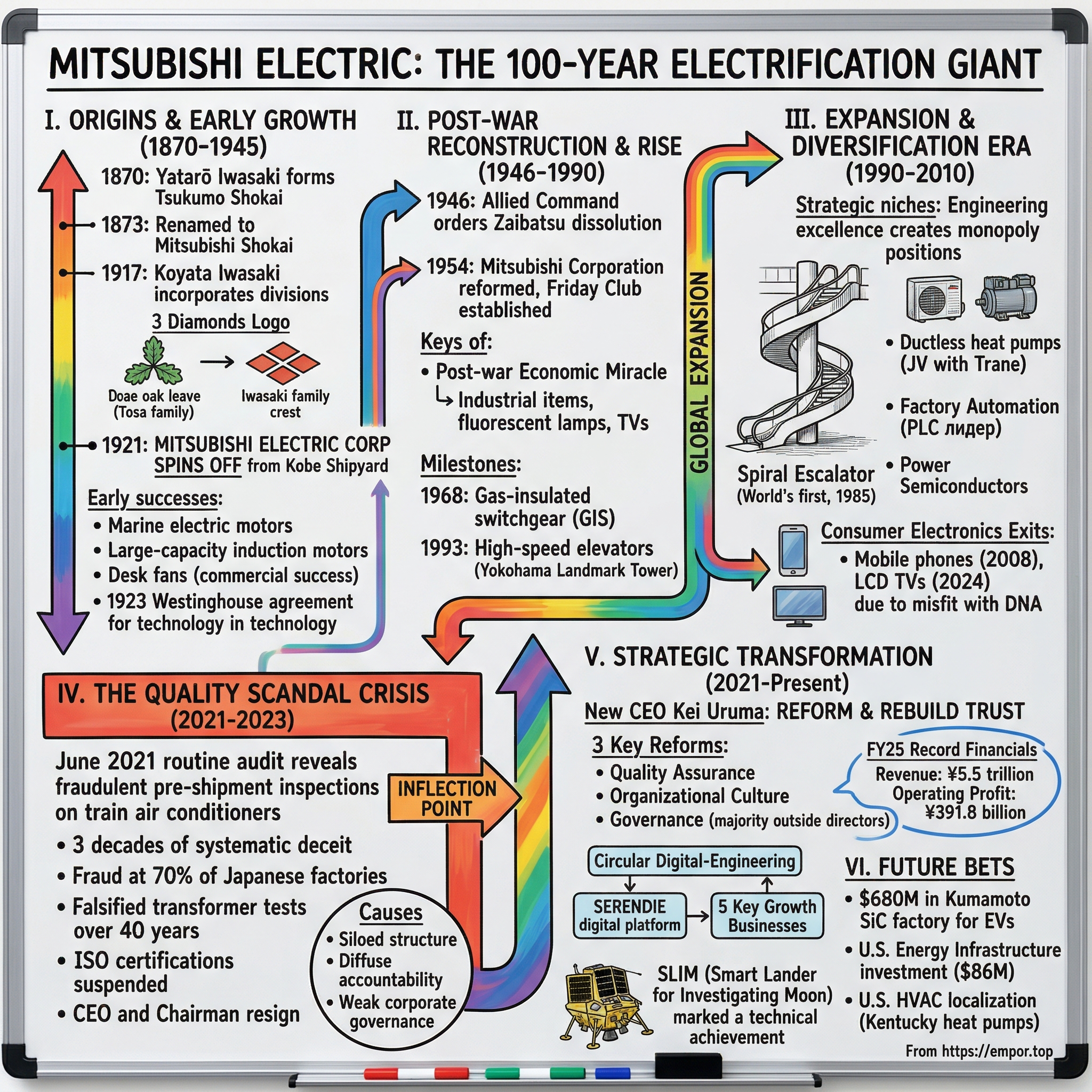 Mitsubishi Electric Corporation visual story map