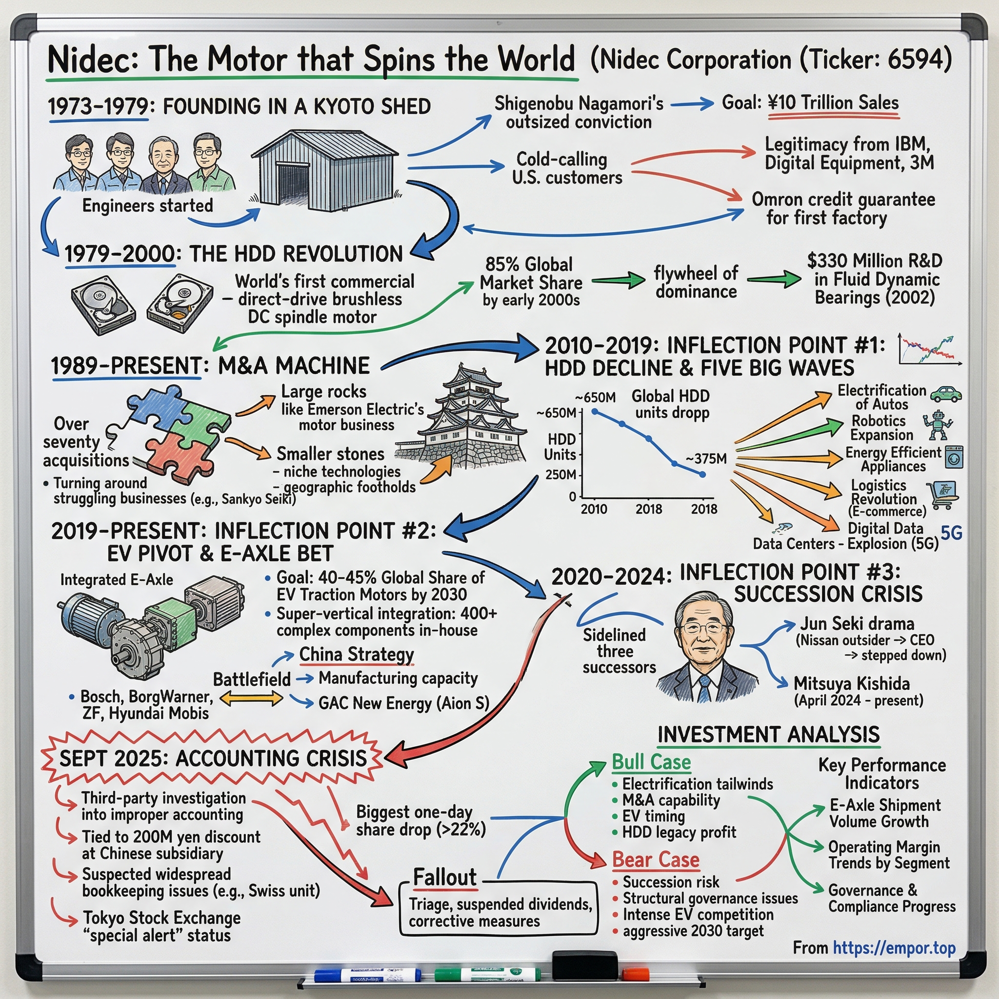 Nidec Corporation visual story map