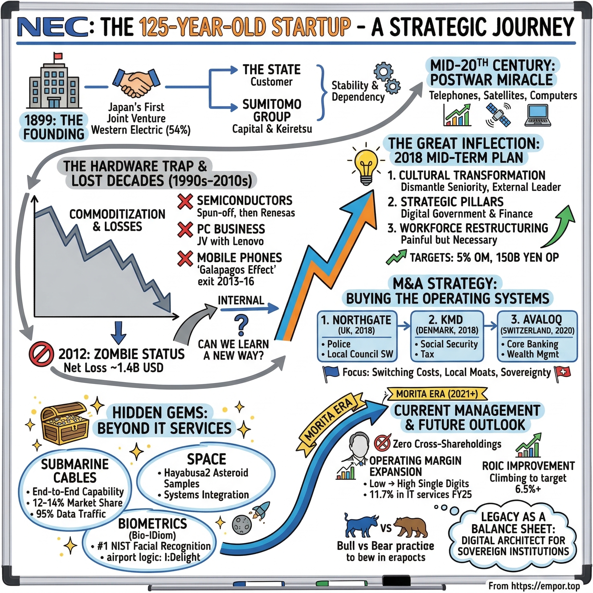 NEC Corporation visual story map
