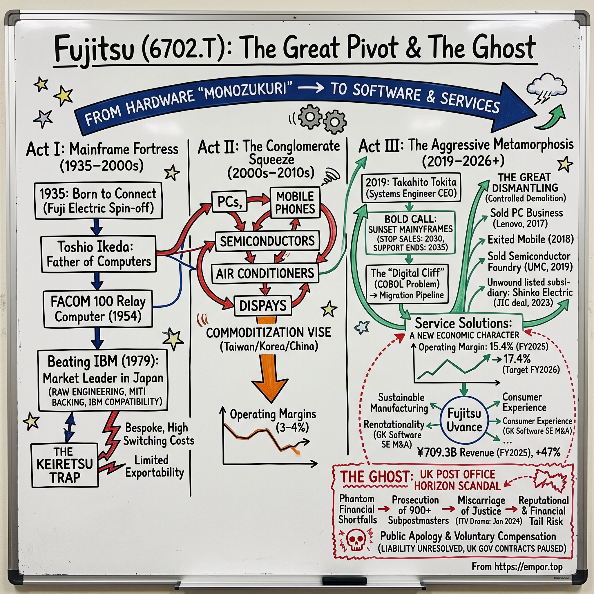 Fujitsu Limited visual story map