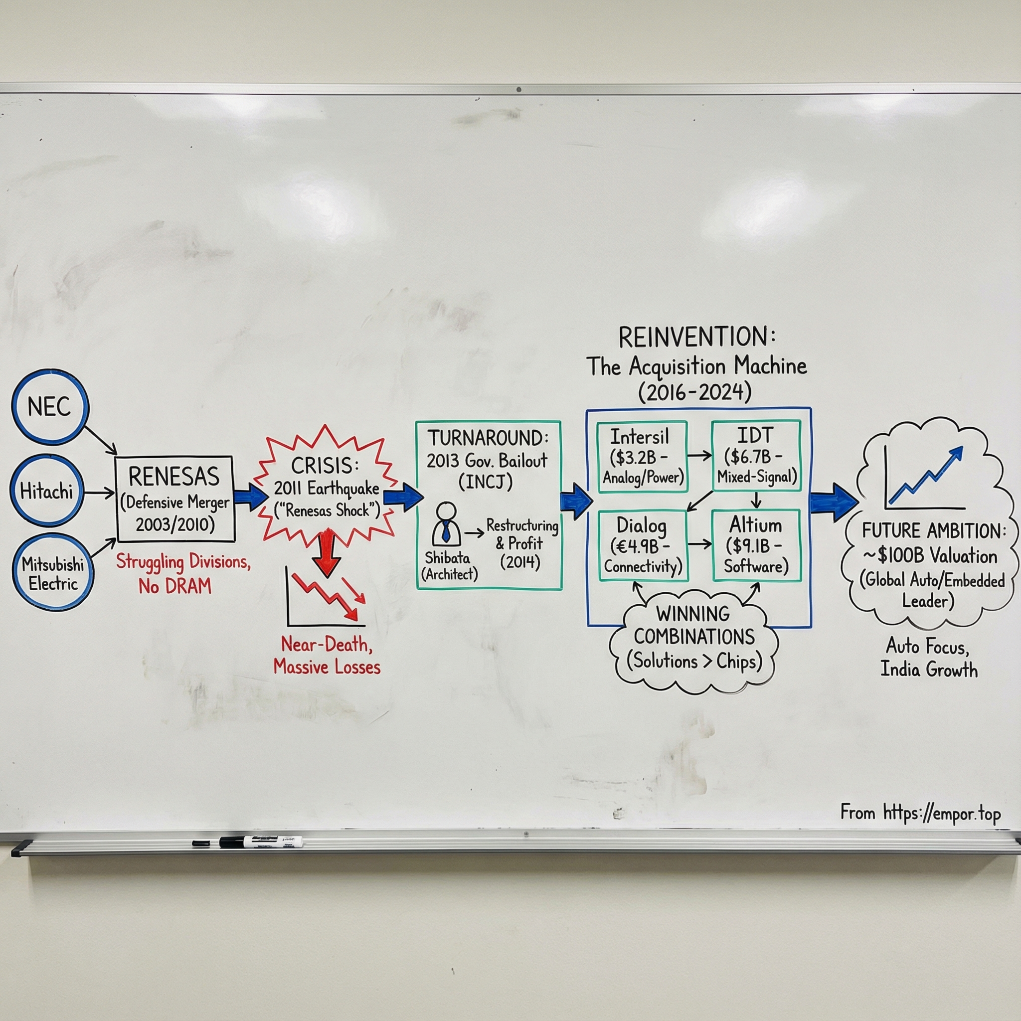 Renesas Electronics Corp. visual story map