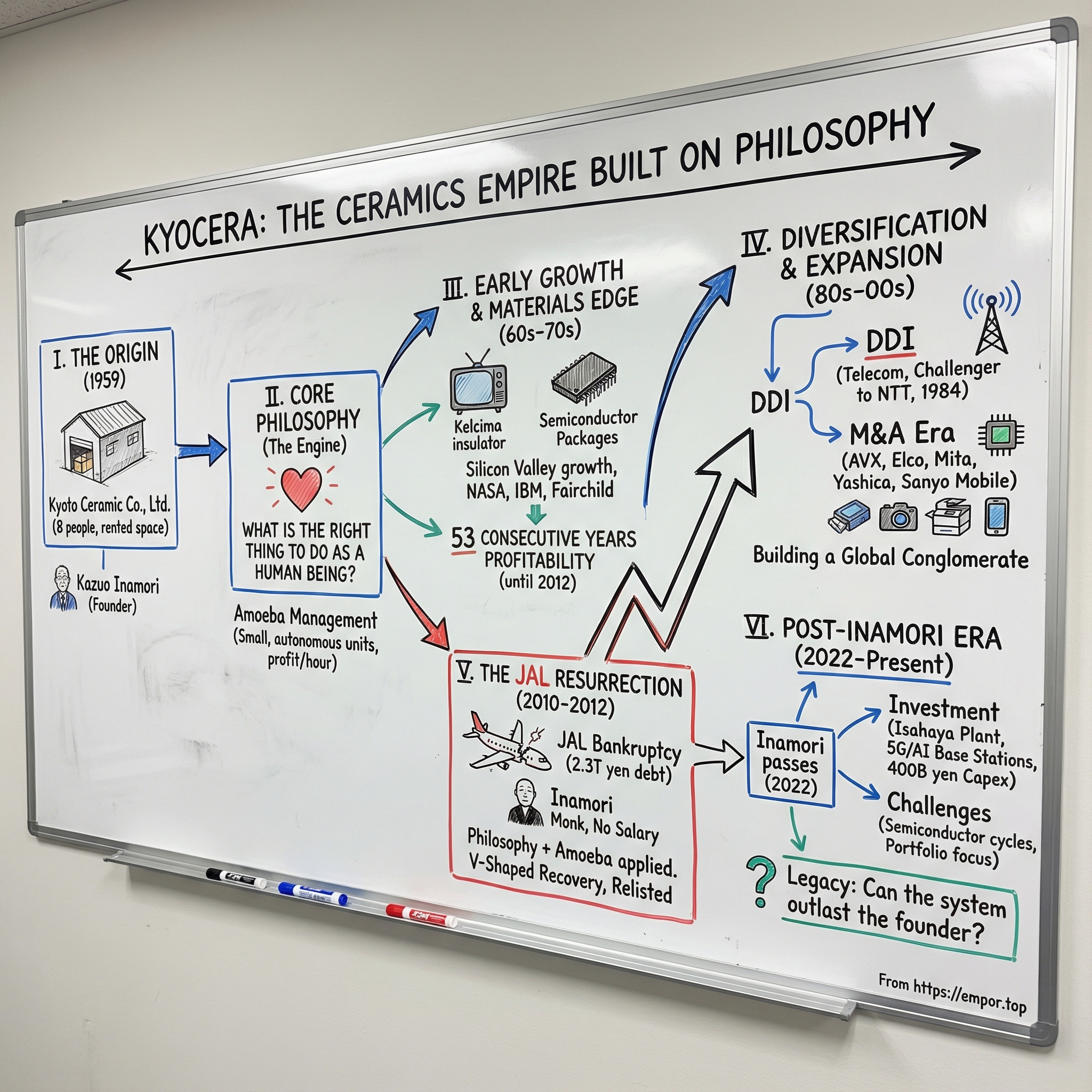 Kyocera Corp. visual story map