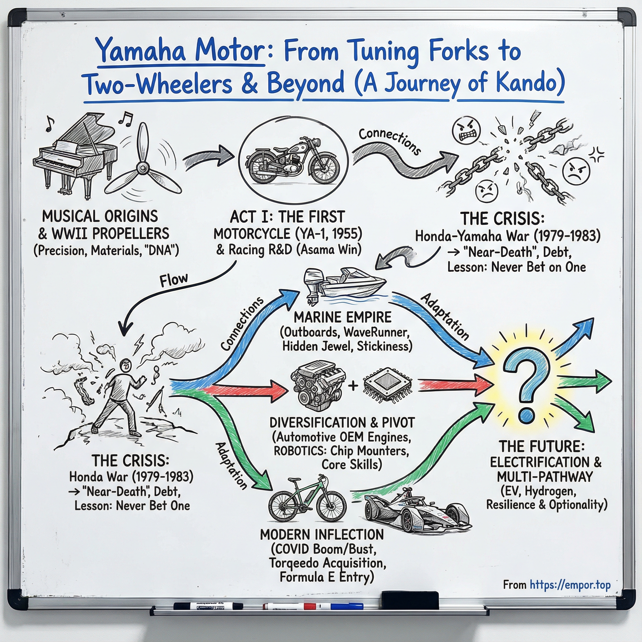 Yamaha Motor Co. Ltd. visual story map