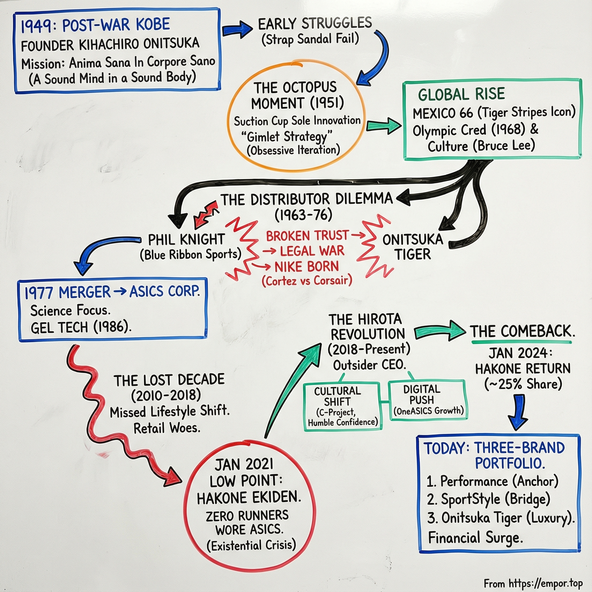 Asics Corp. visual story map