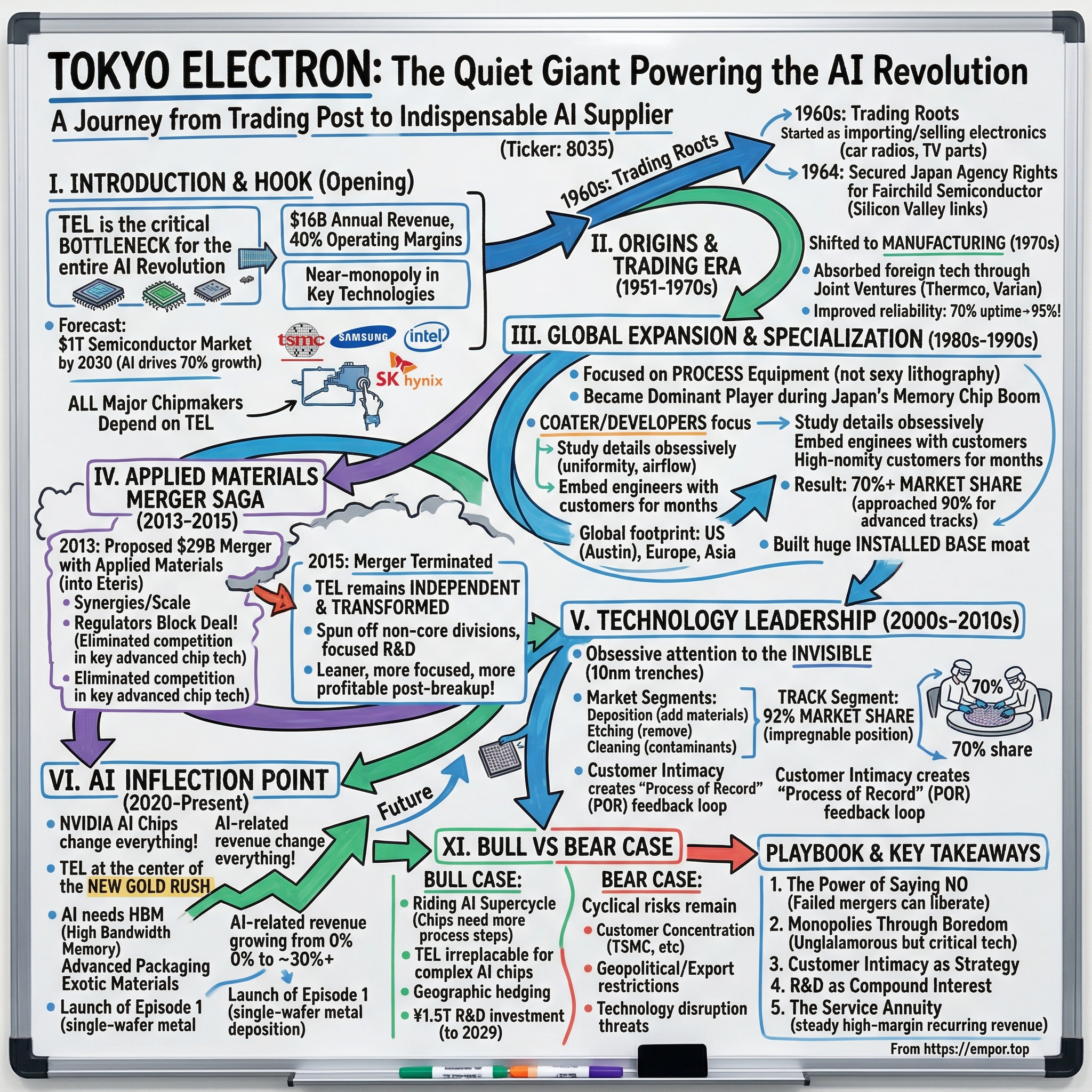 Tokyo Electron visual story map