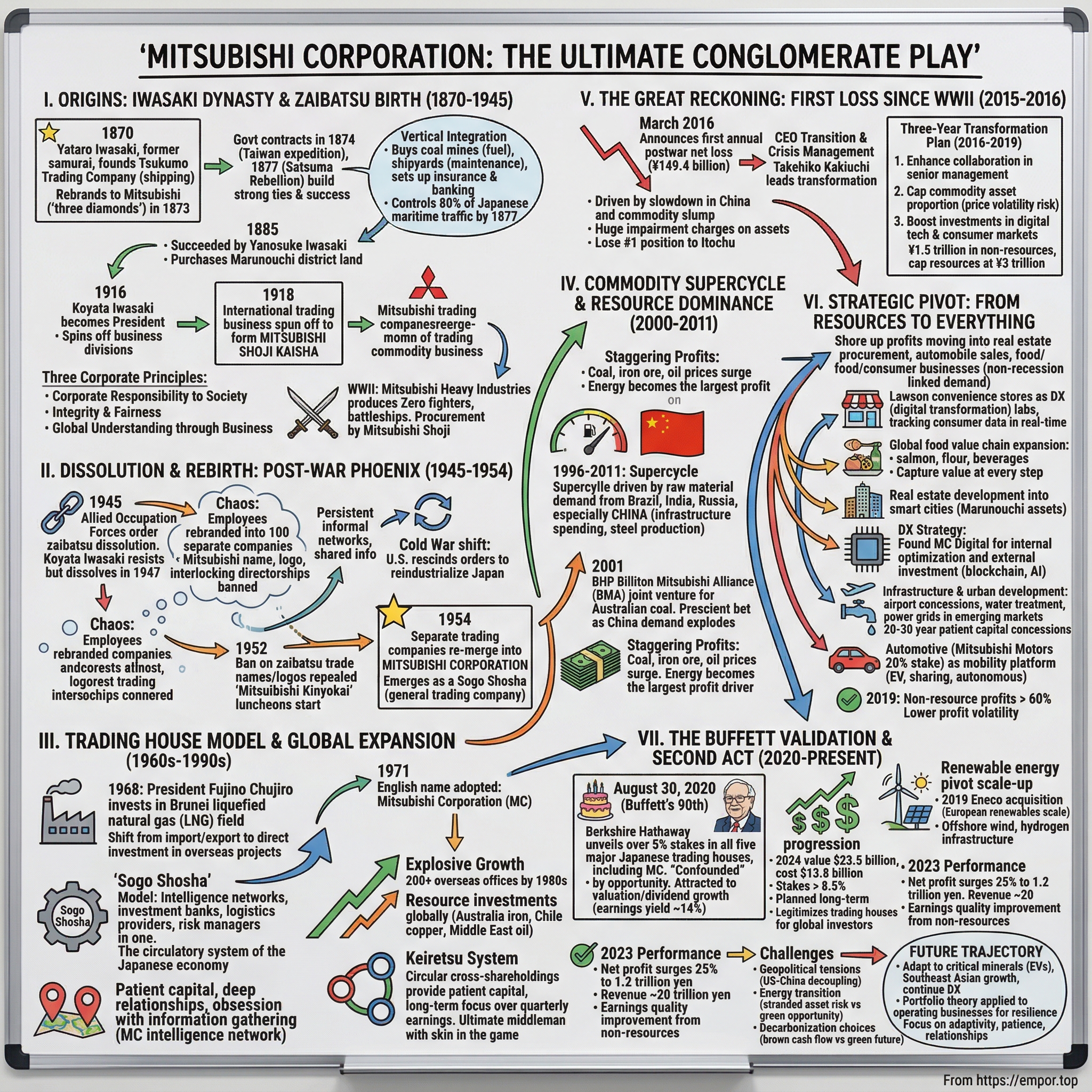 Mitsubishi Corporation visual story map