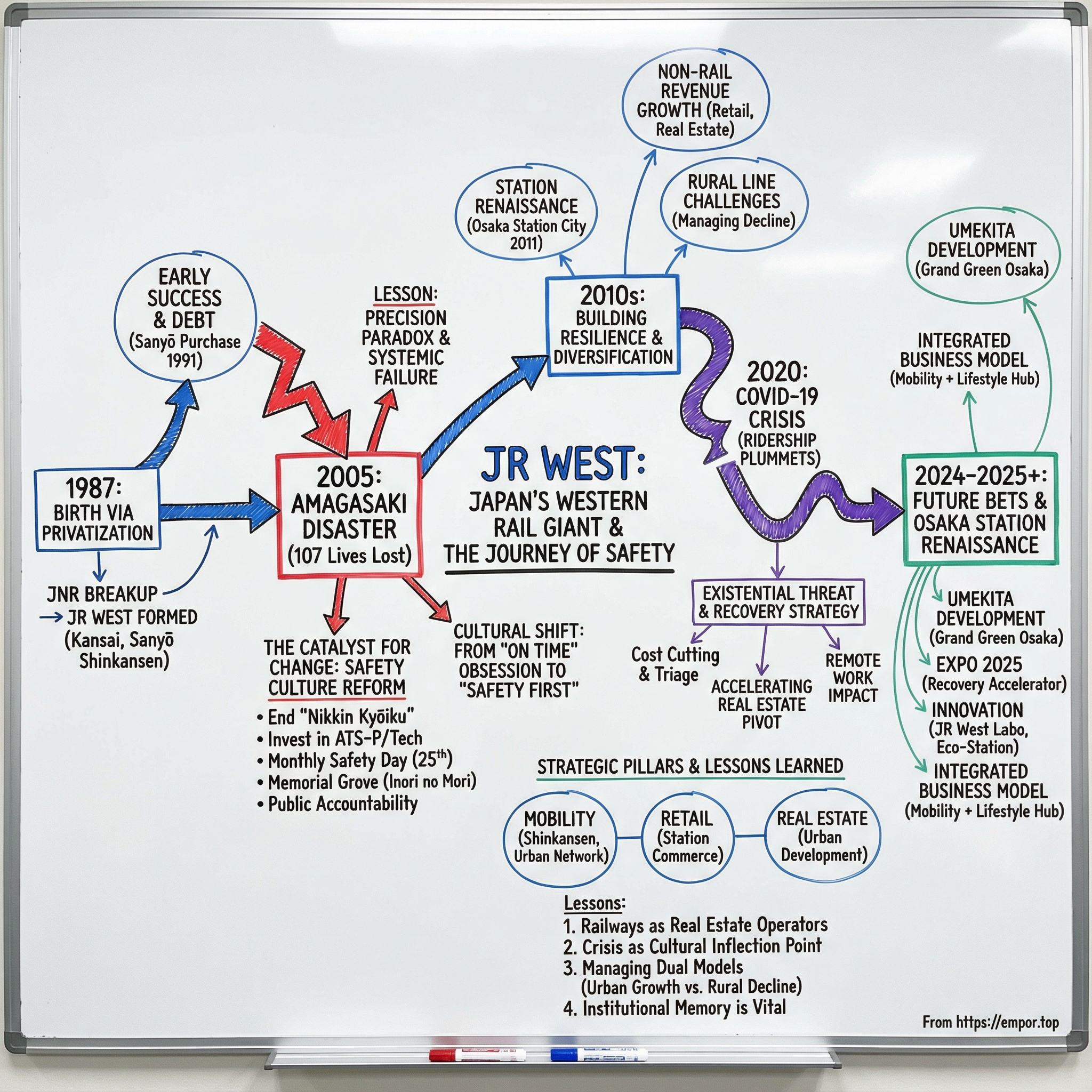 West Japan Railway Co. visual story map