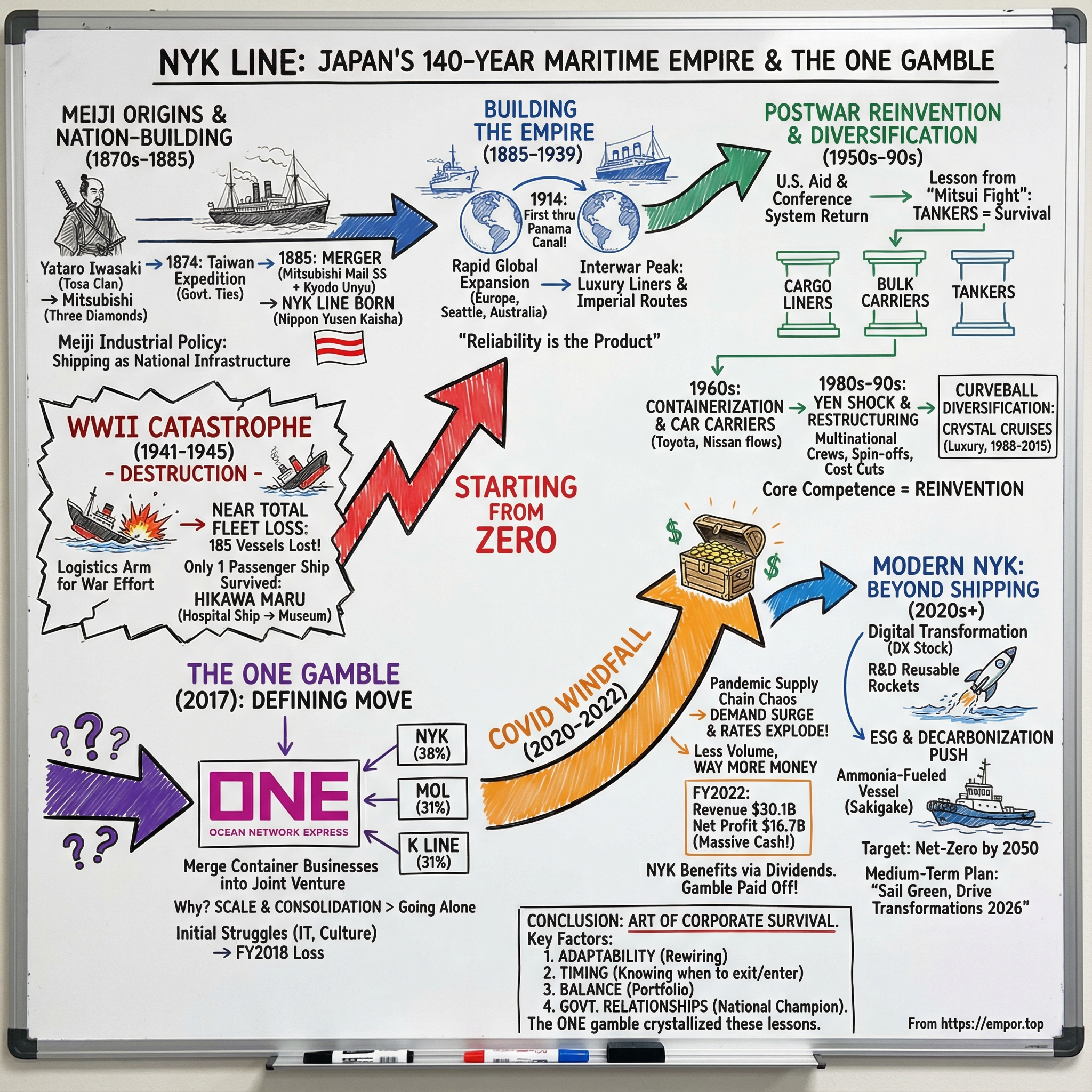 Nippon Yusen KK visual story map