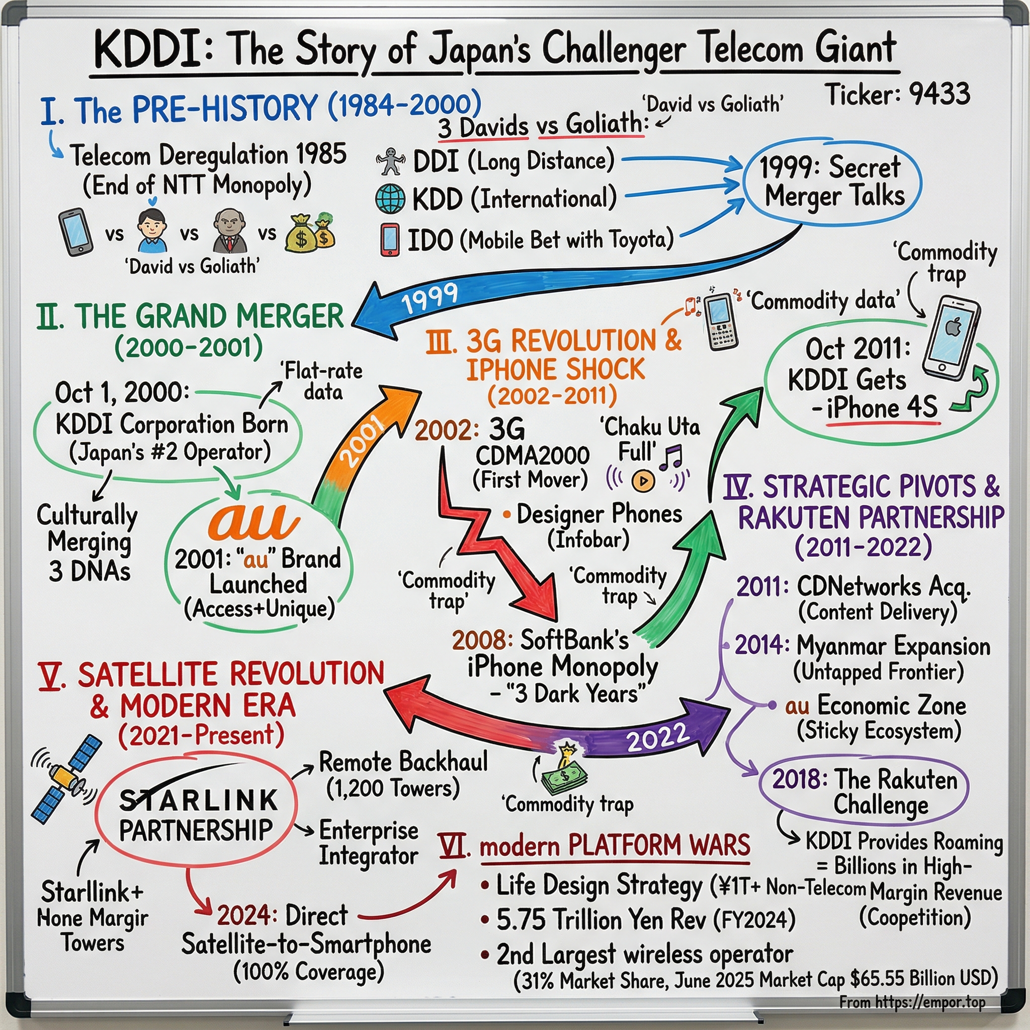 KDDI visual story map