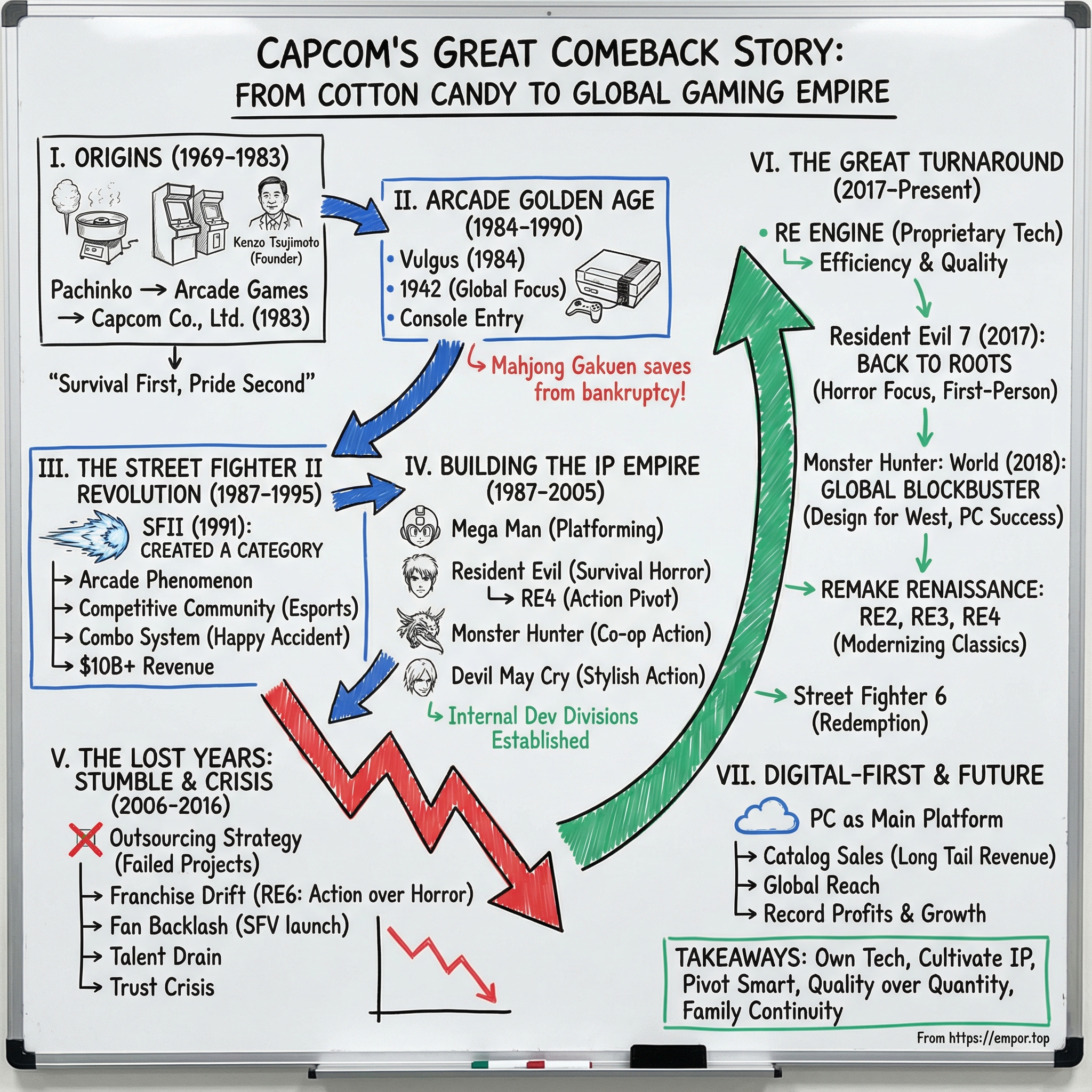 Capcom Co. Ltd. visual story map