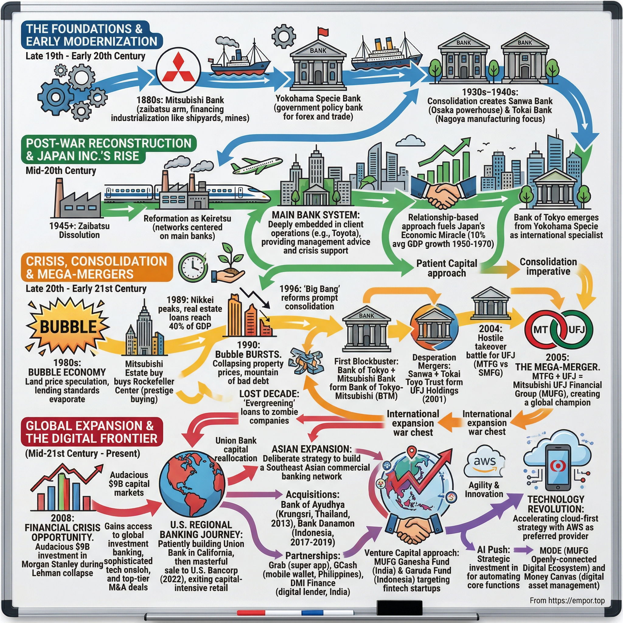 Mitsubishi UFJ Financial visual story map