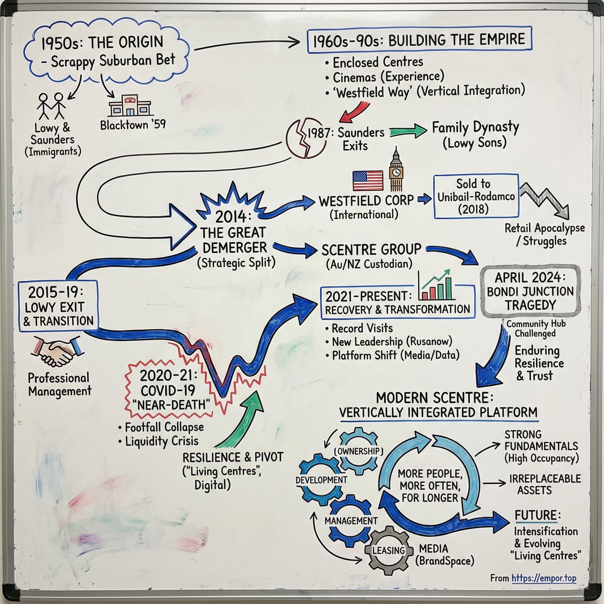 Scentre Group visual story map