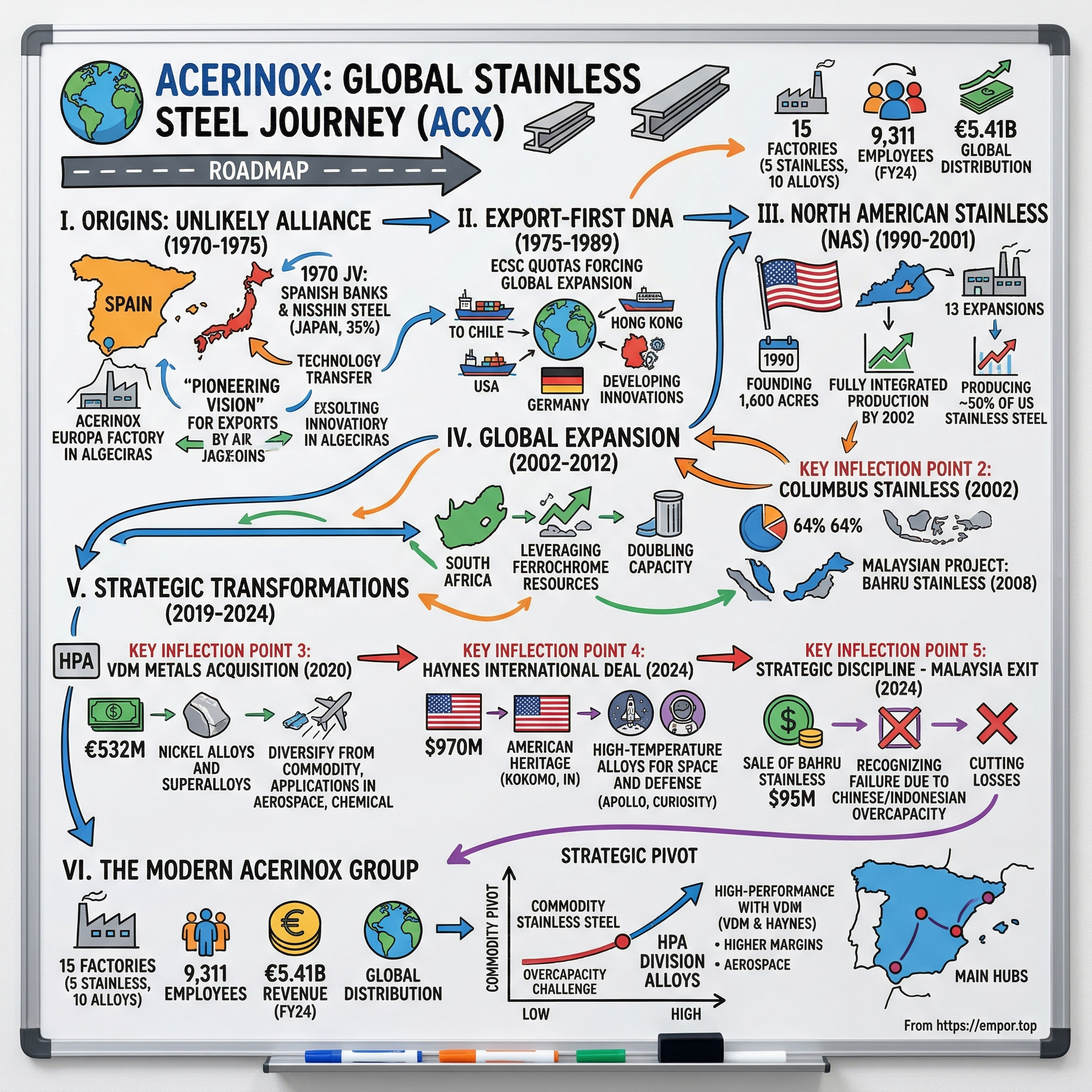 Acerinox visual story map
