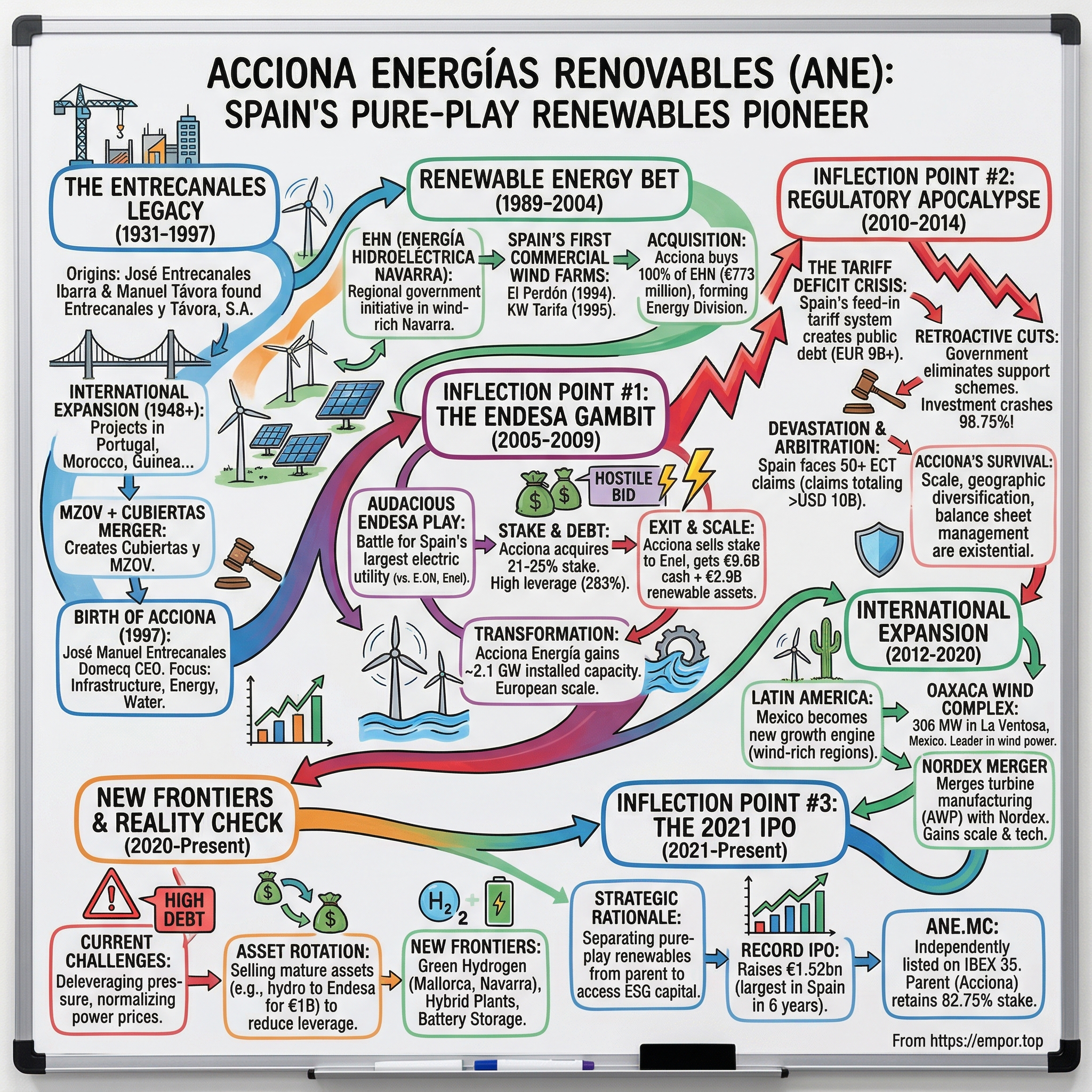 Acciona Energías Renovables visual story map