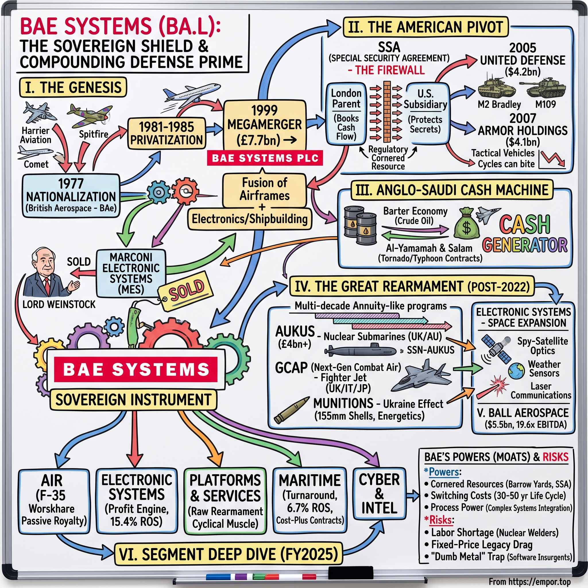 BAE Systems plc visual story map