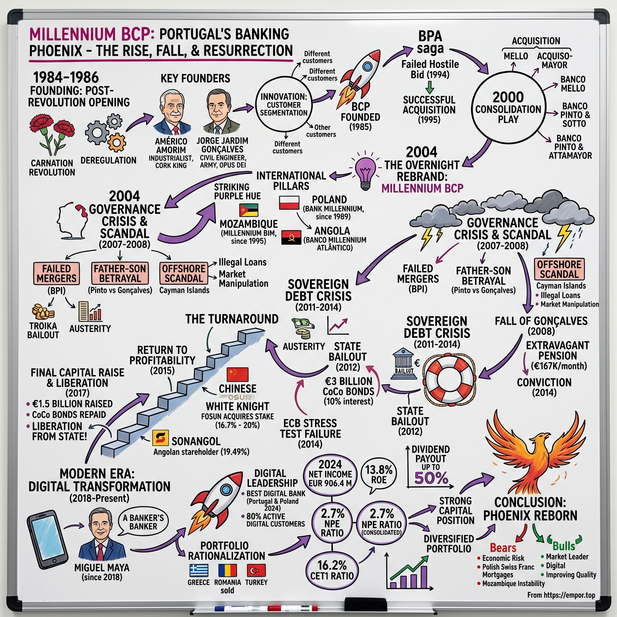 Banco Comercial Português visual story map