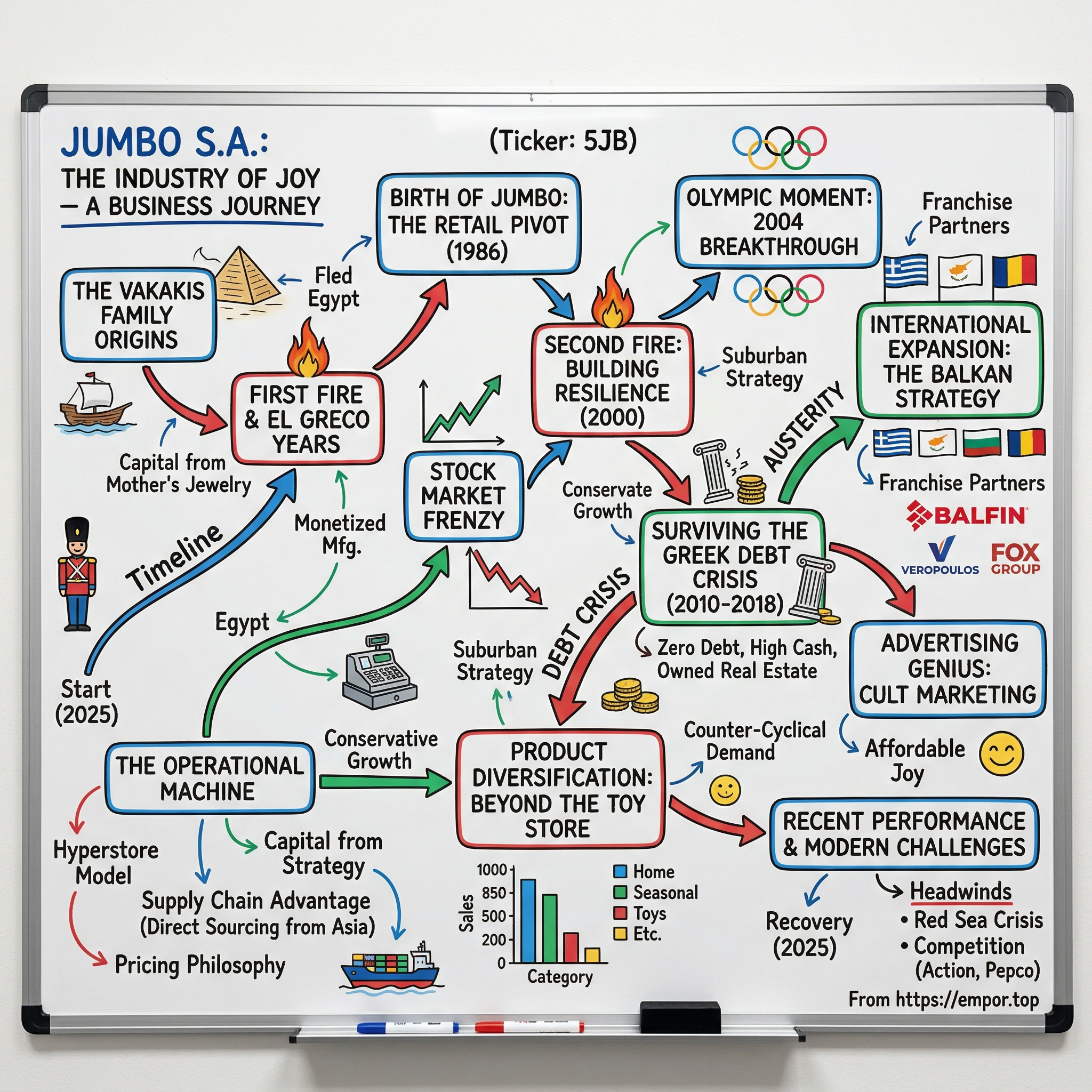 Jumbo S.A. visual story map