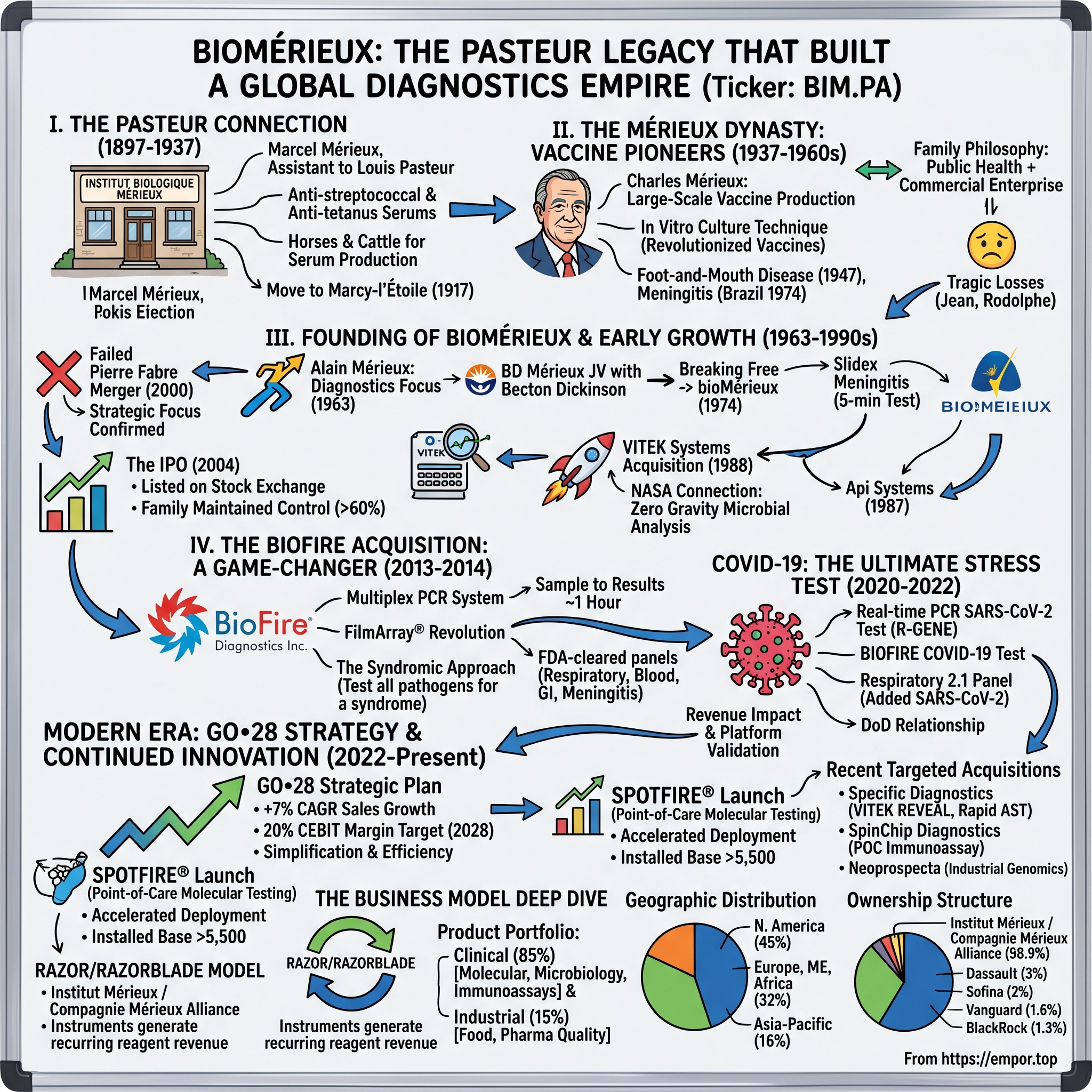 bioMérieux visual story map