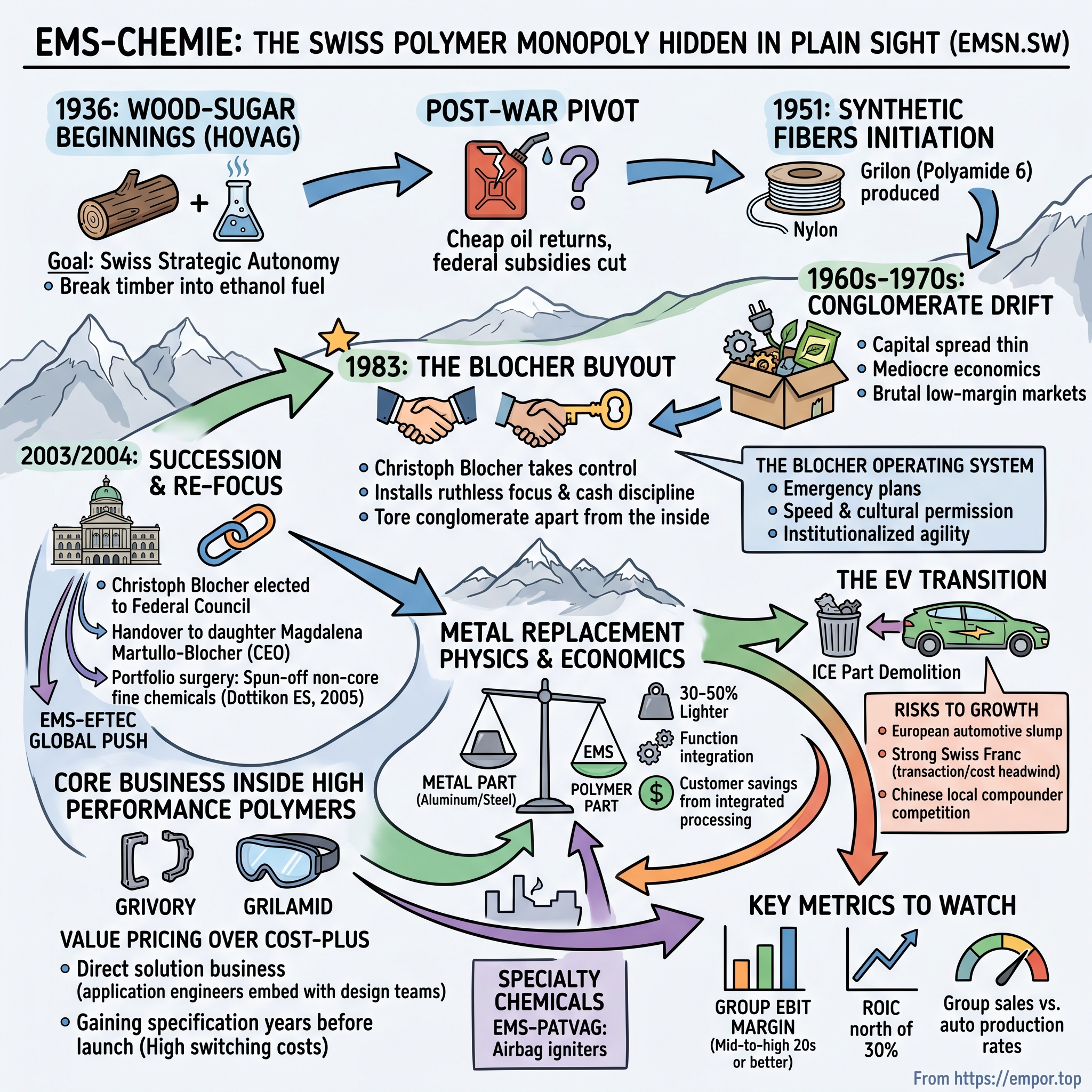 Ems-Chemie Holding AG visual story map