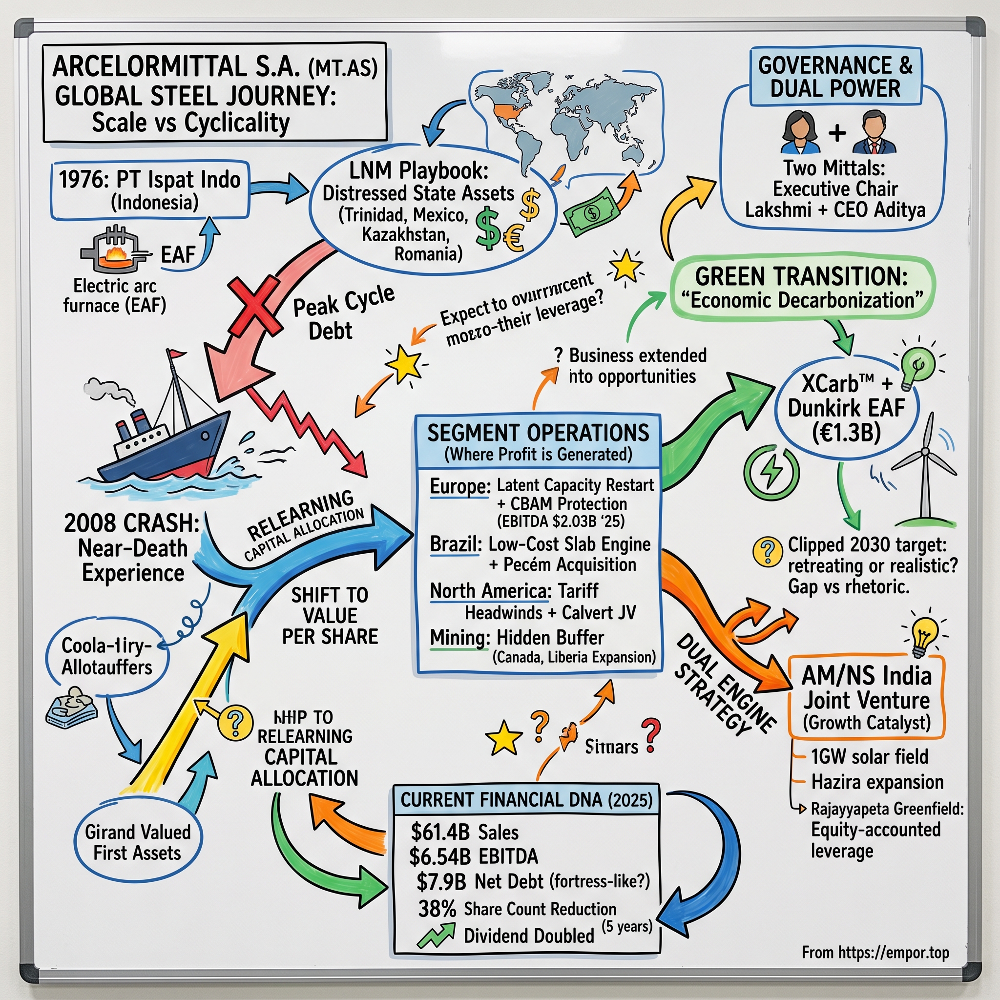 ArcelorMittal S.A. visual story map
