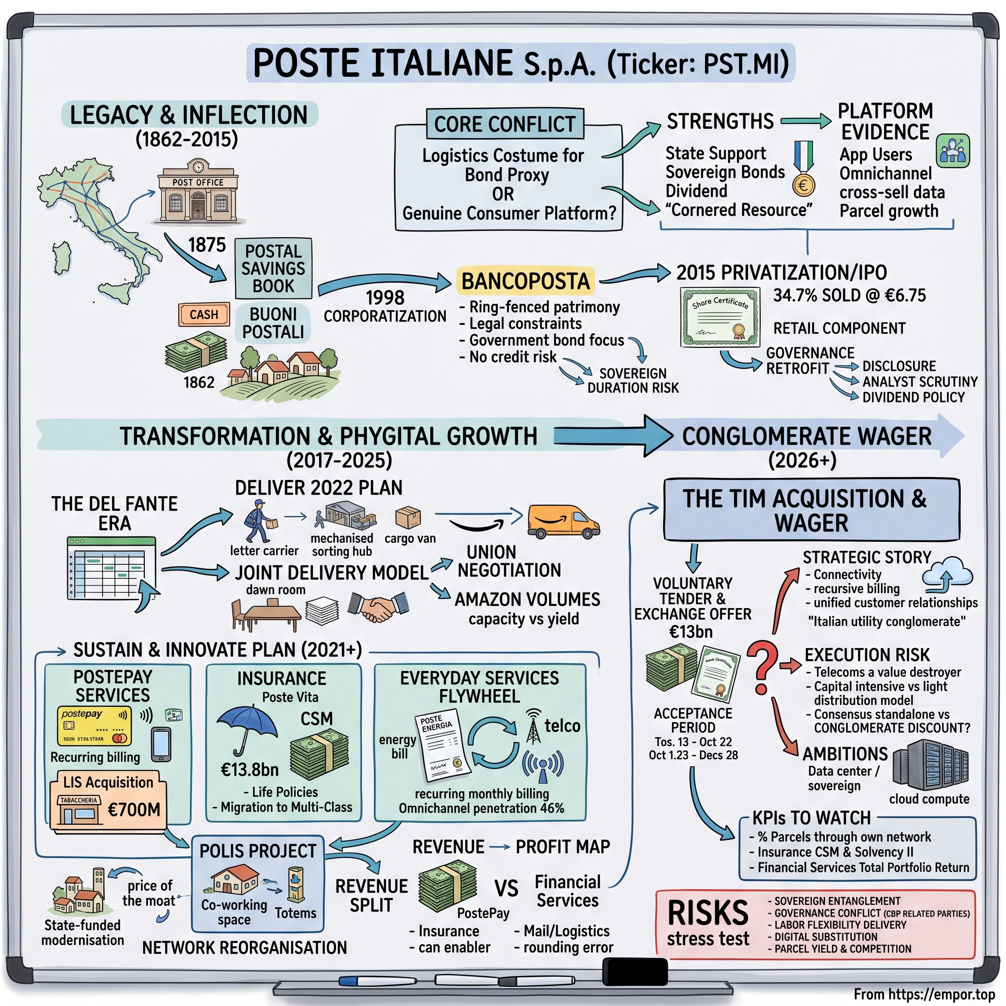 Poste Italiane S.p.A. visual story map