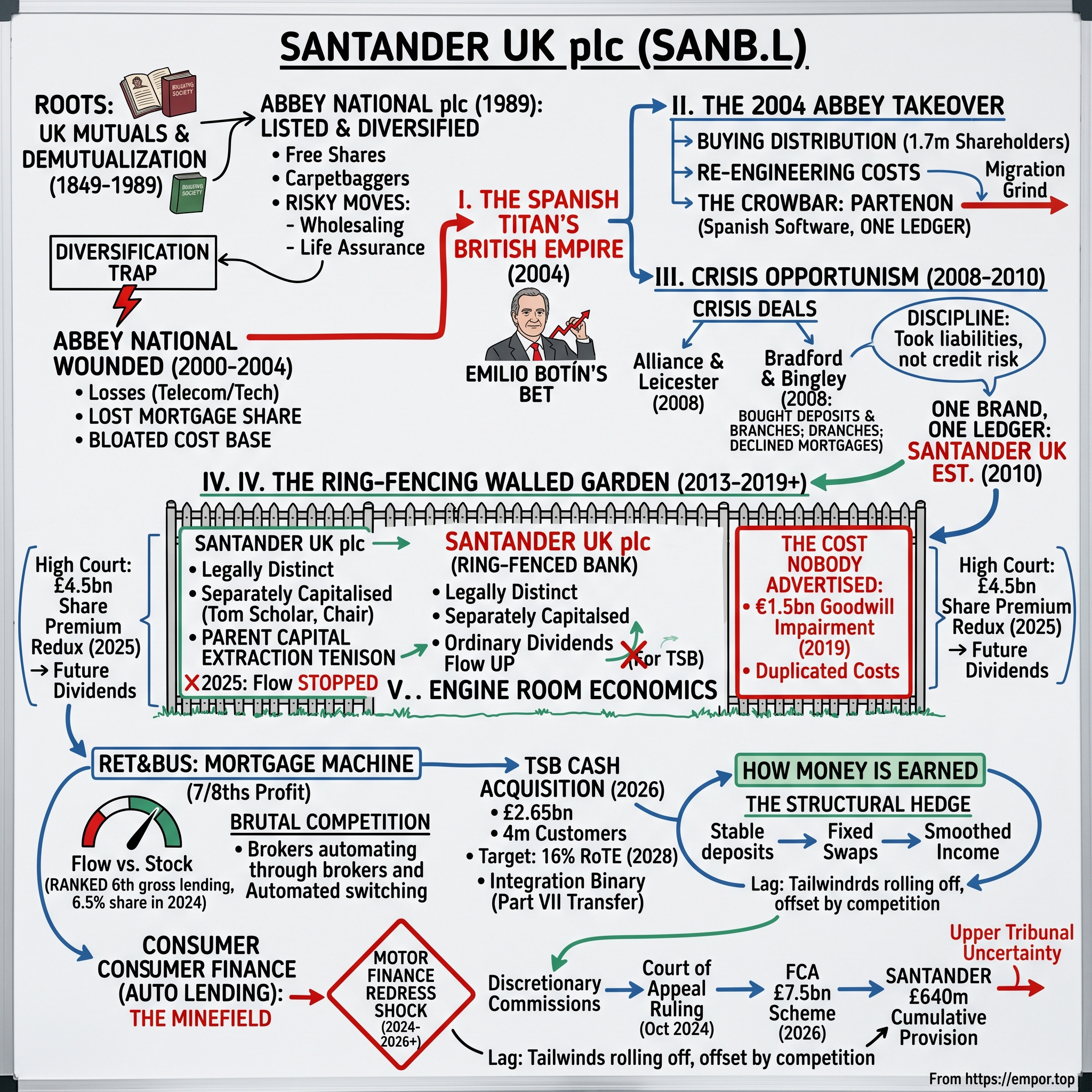 Santander UK plc visual story map