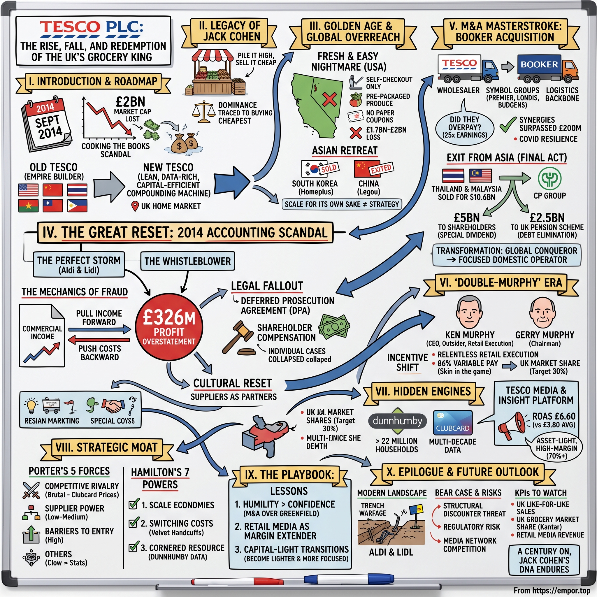 Tesco PLC visual story map
