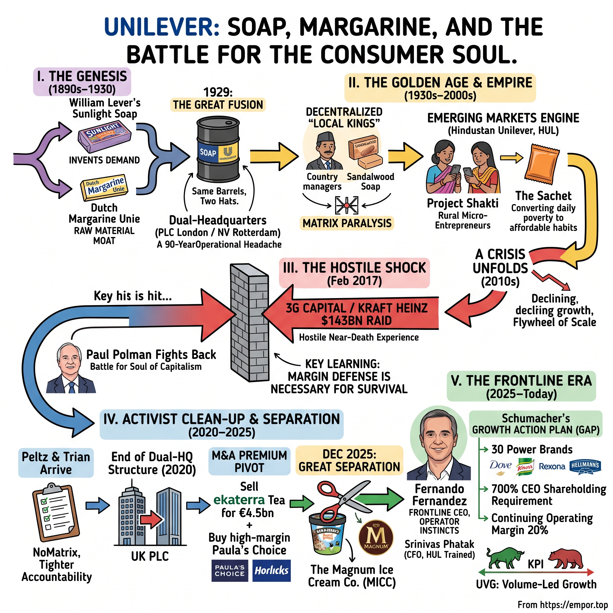 Unilever PLC visual story map