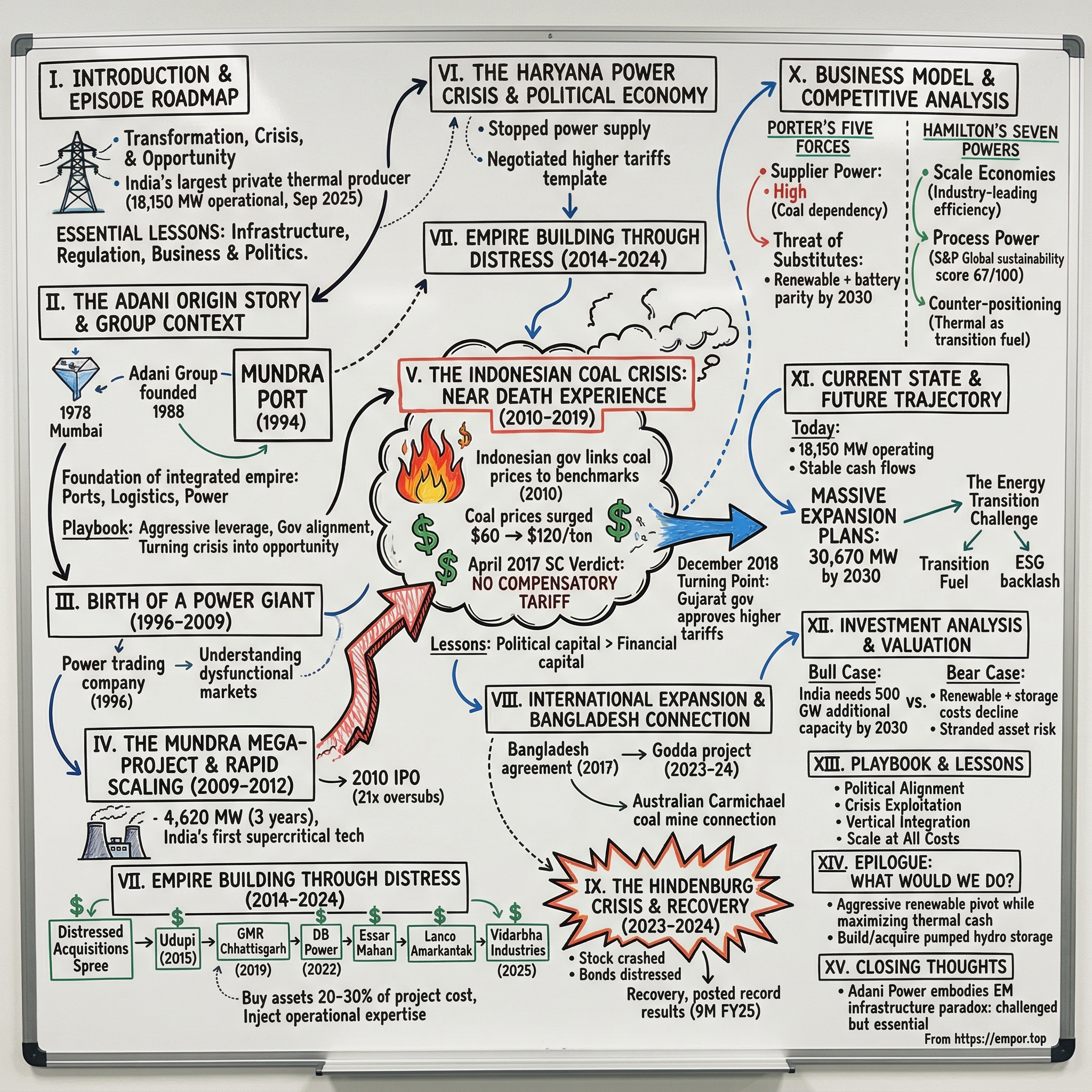 Adani Power visual story map