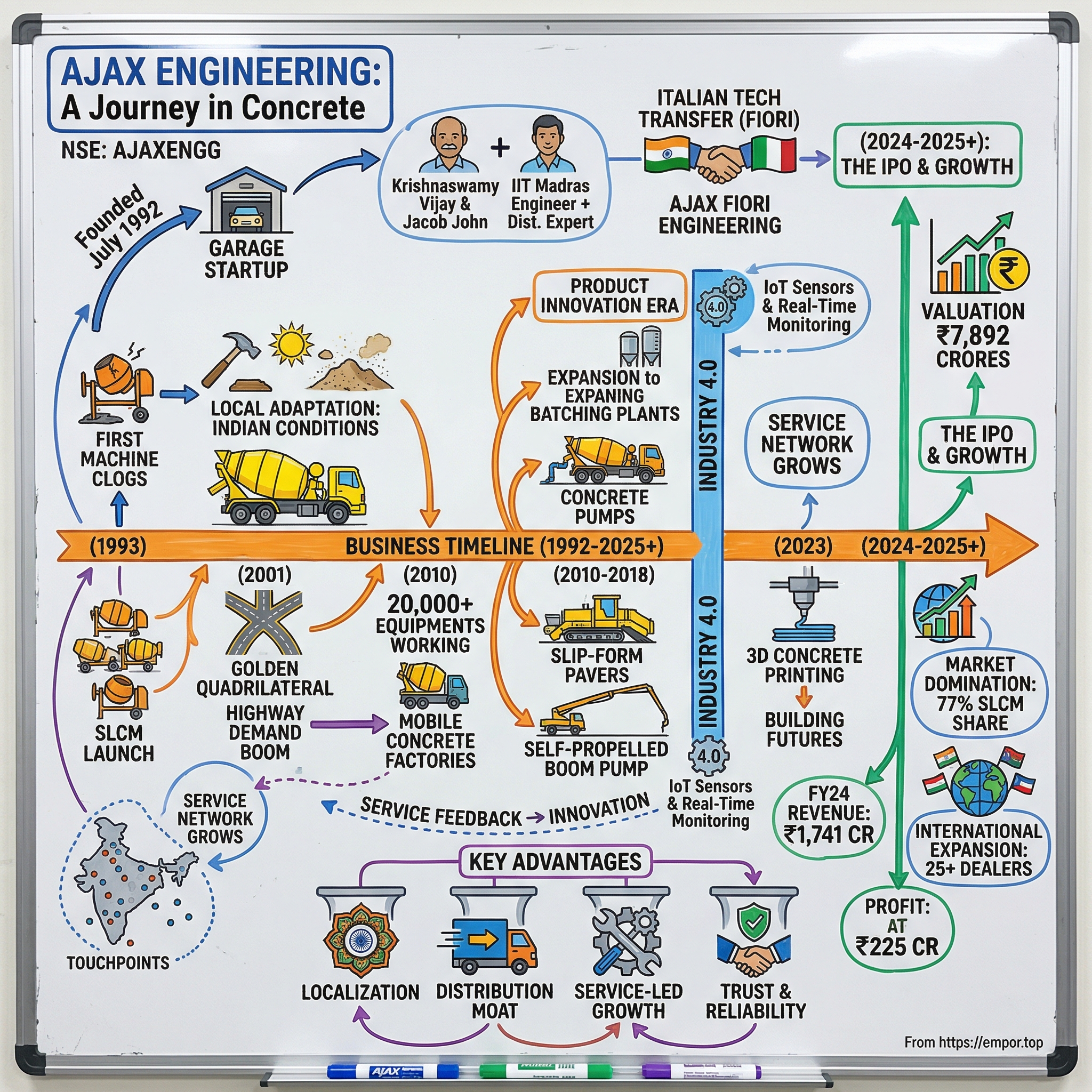 Ajax Engineering visual story map