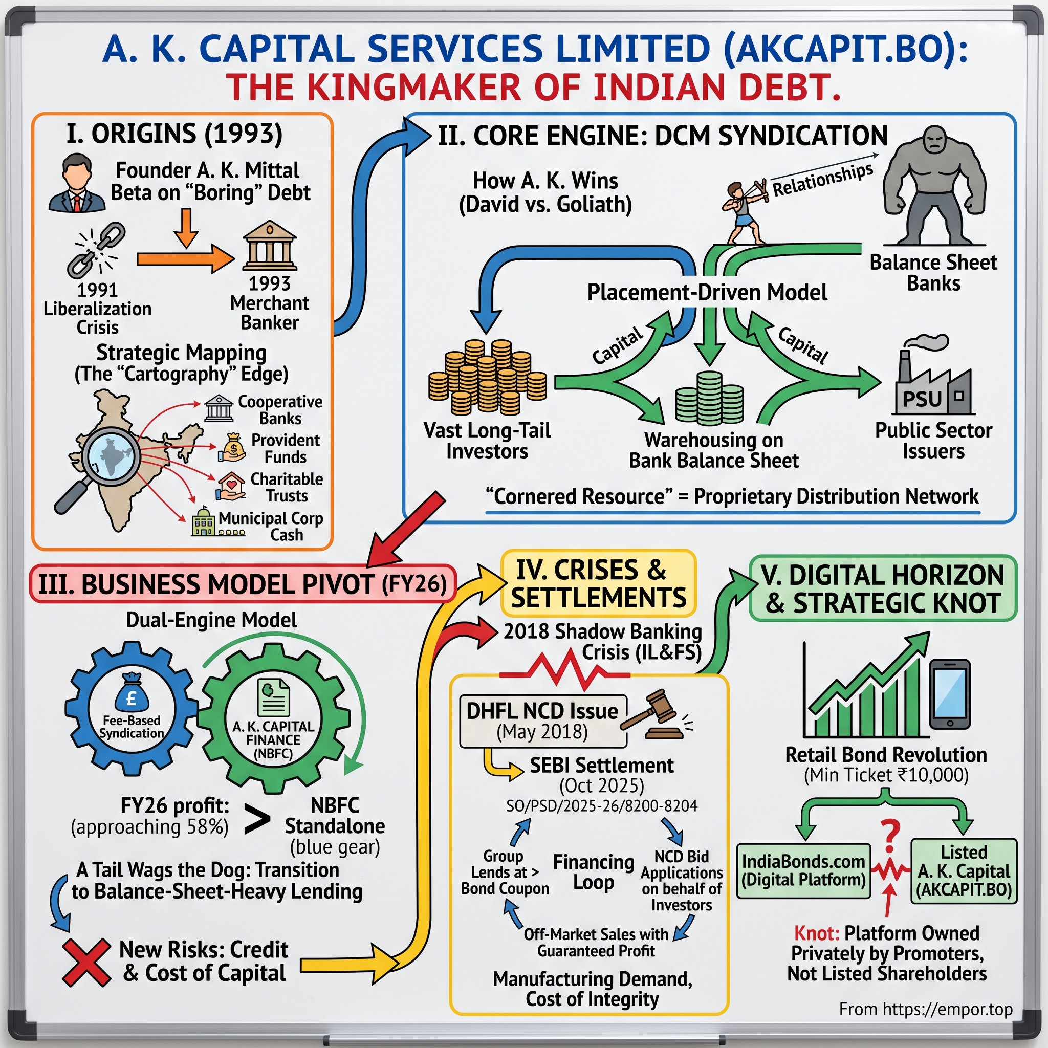A. K. Capital Services visual story map
