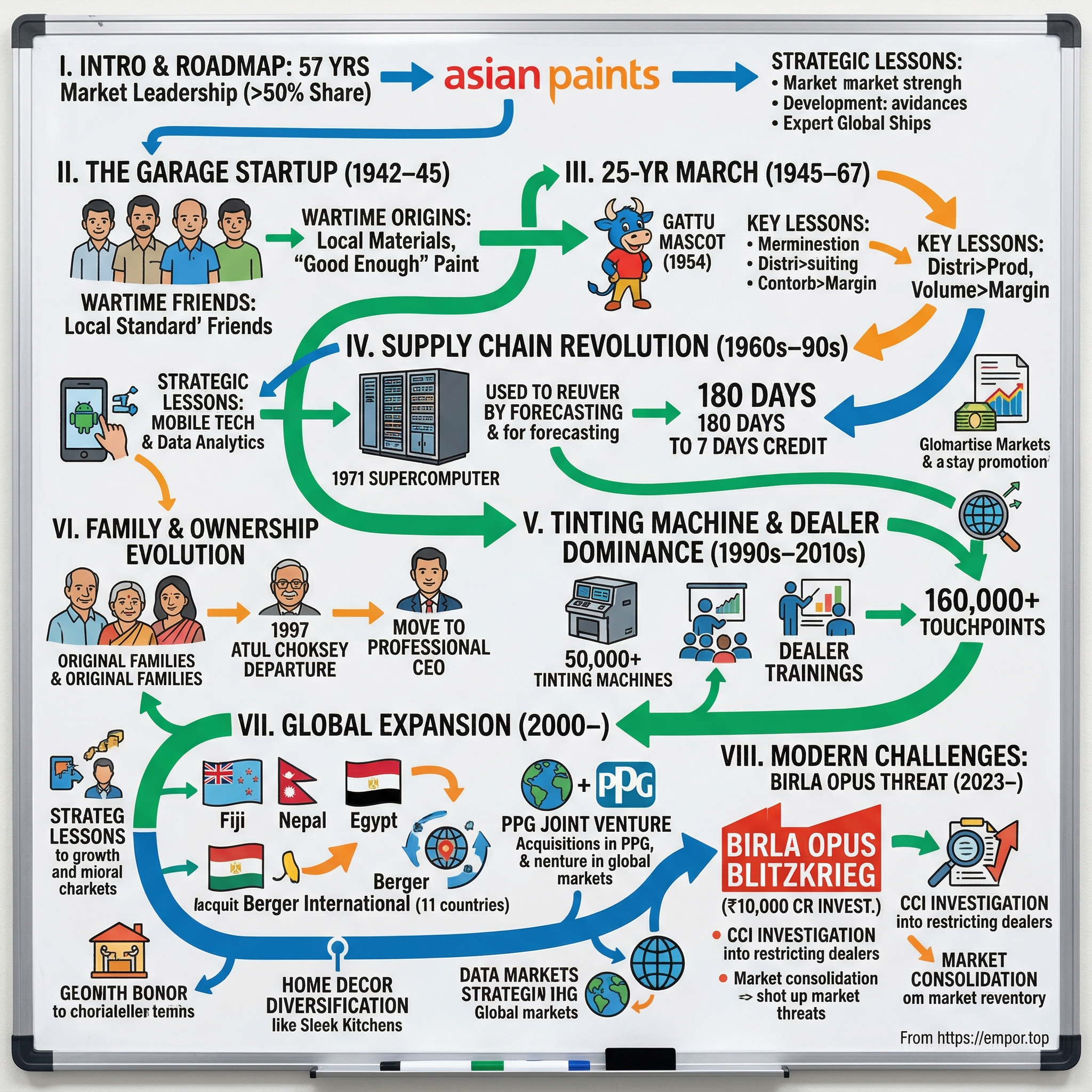 Asian Paints visual story map