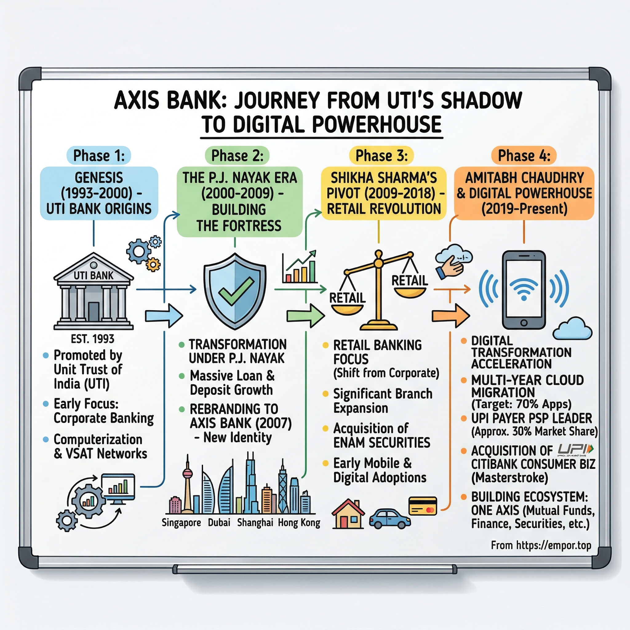 Axis Bank visual story map