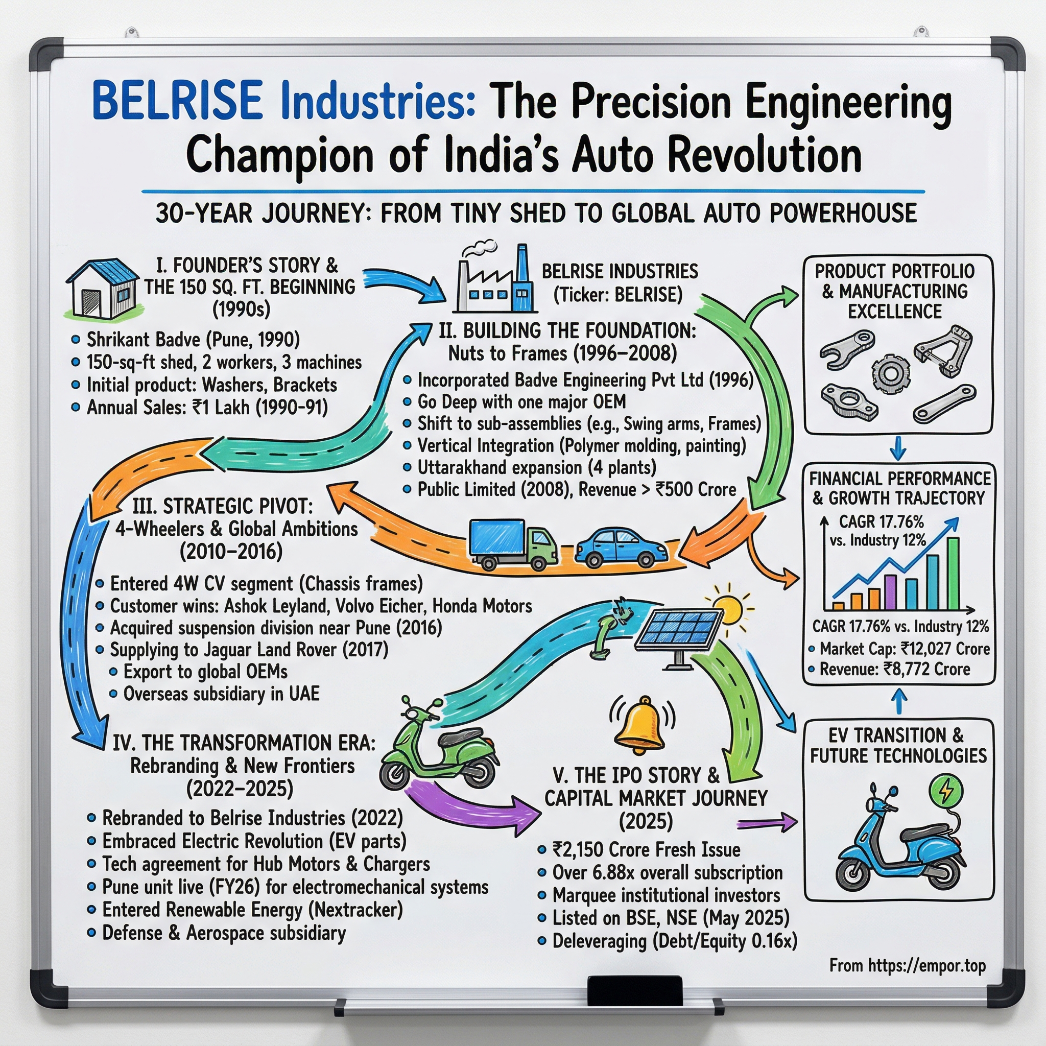 Belrise Industries visual story map