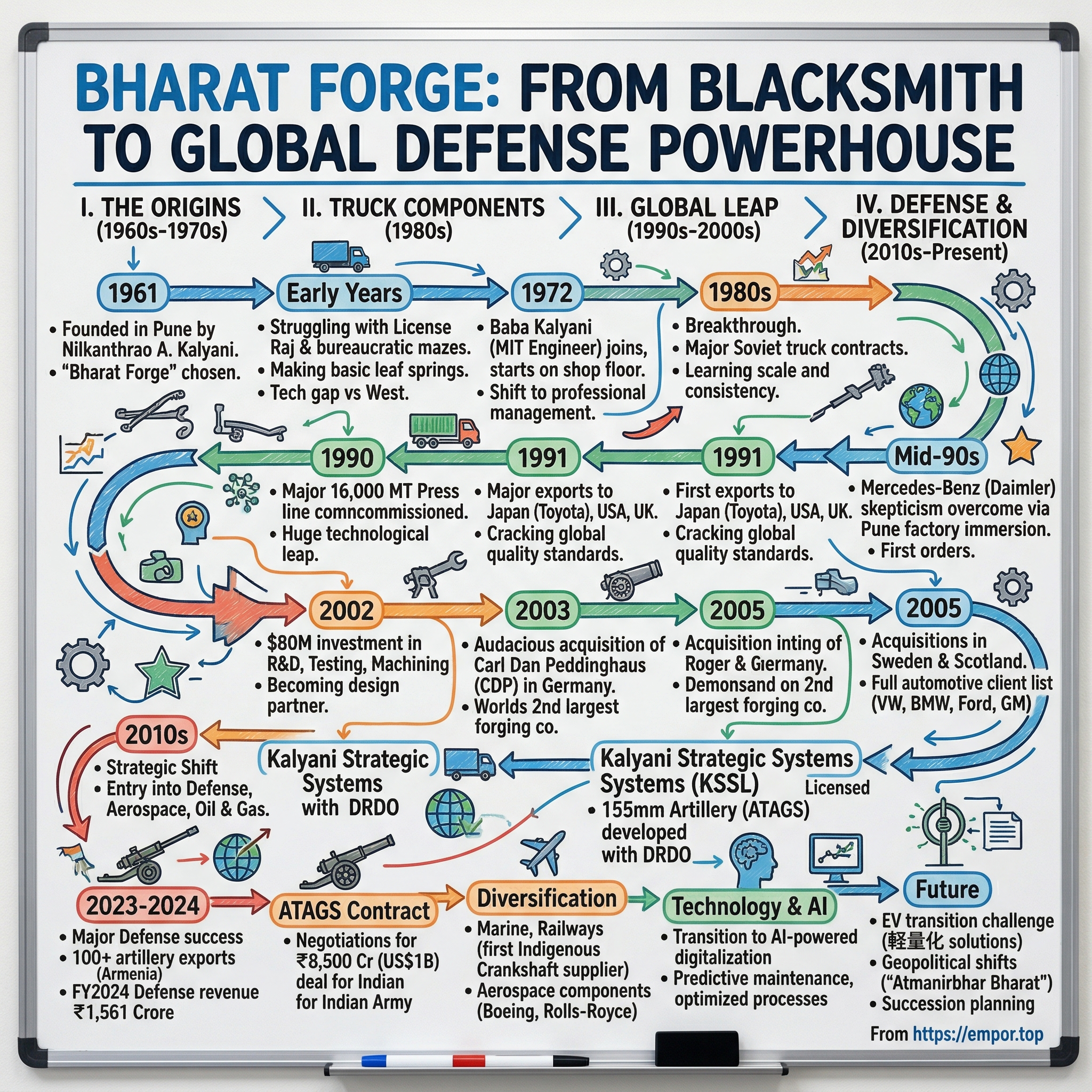 Bharat Forge visual story map
