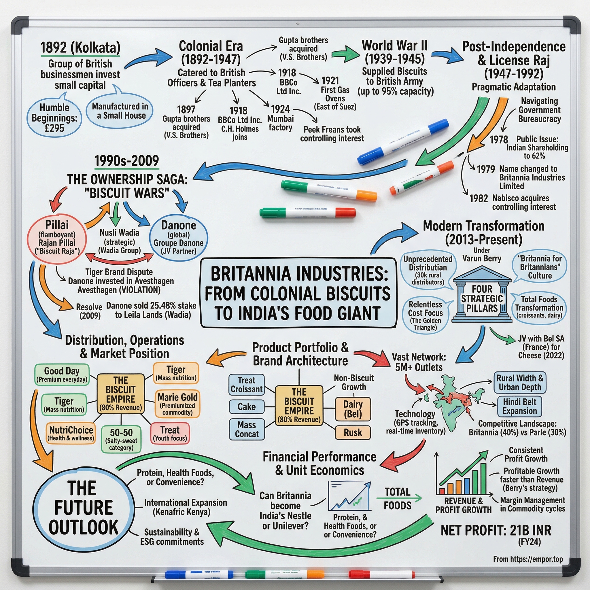 Britannia Industries visual story map
